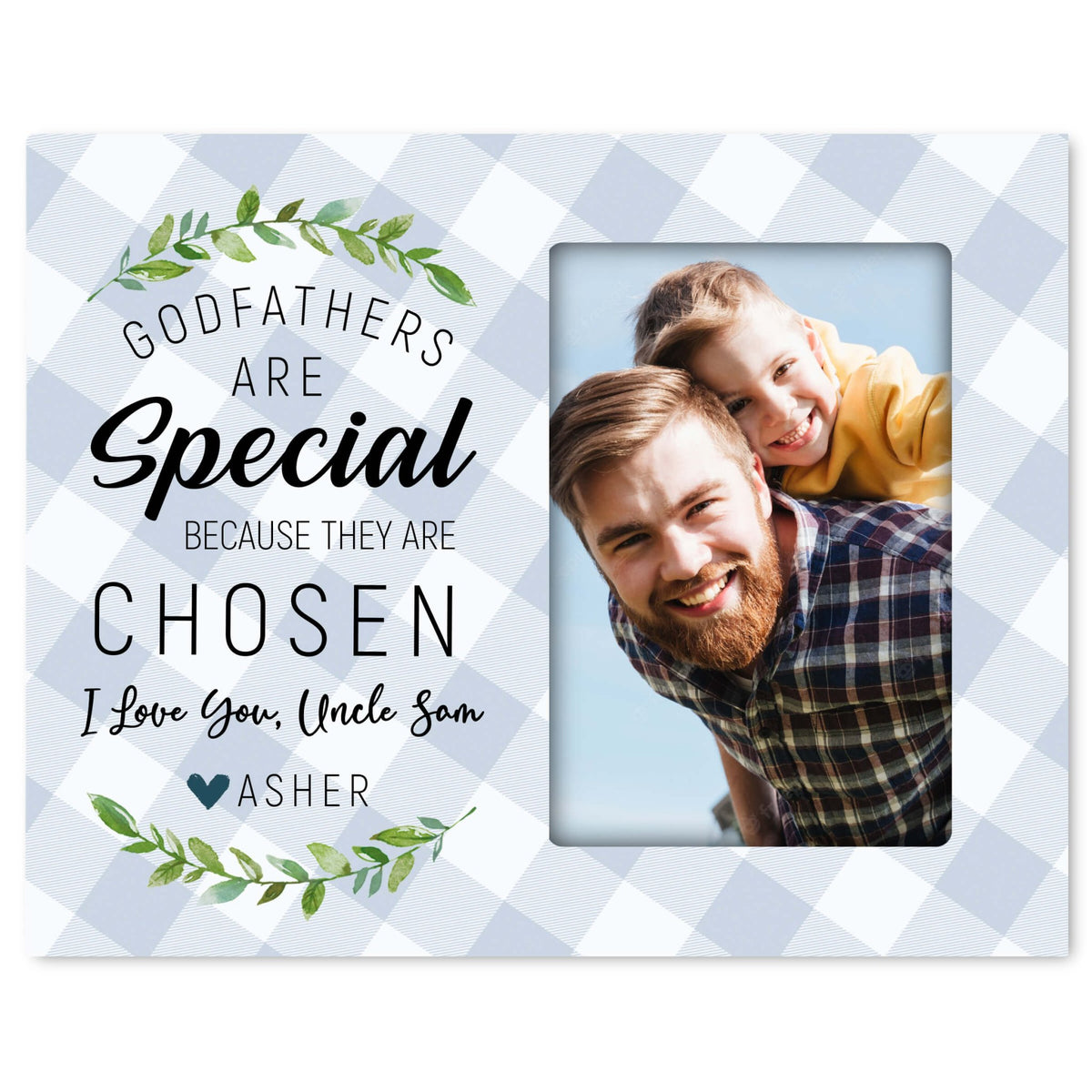 Personalized Godfather Wooden Picture Frame - LifeSong Milestones