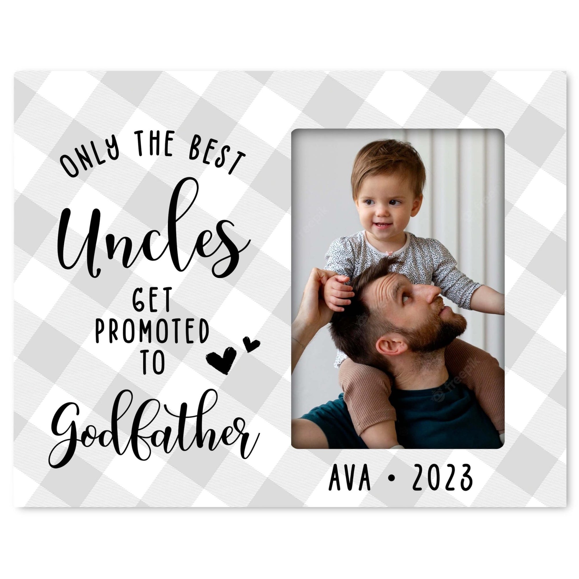 Personalized Godfather Wooden Picture Frame - LifeSong Milestones