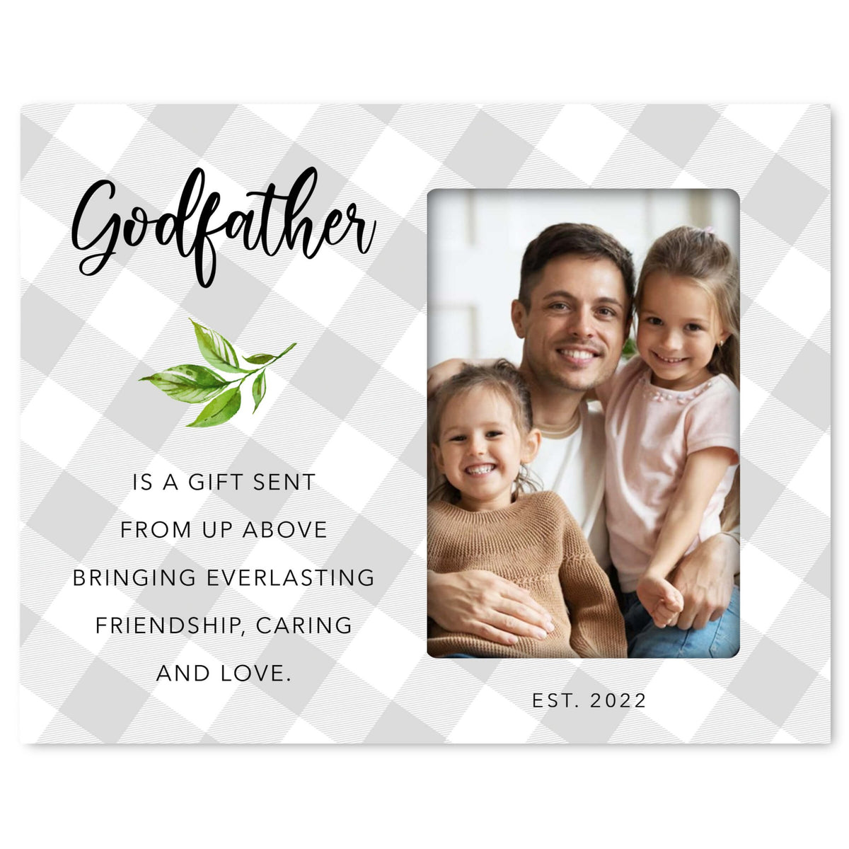 Personalized Godfather Wooden Picture Frame - LifeSong Milestones