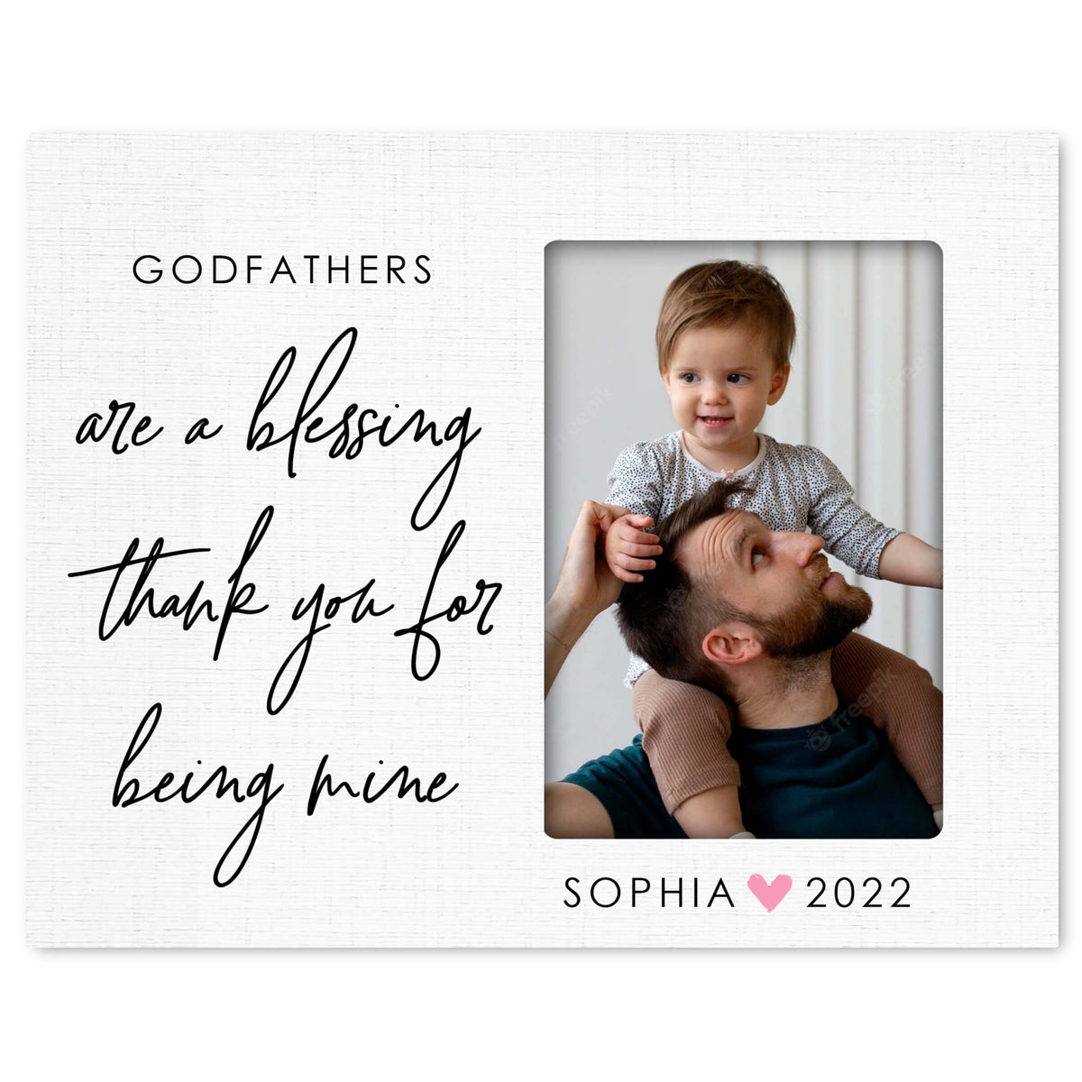 Personalized Godfather Wooden Picture Frame - LifeSong Milestones