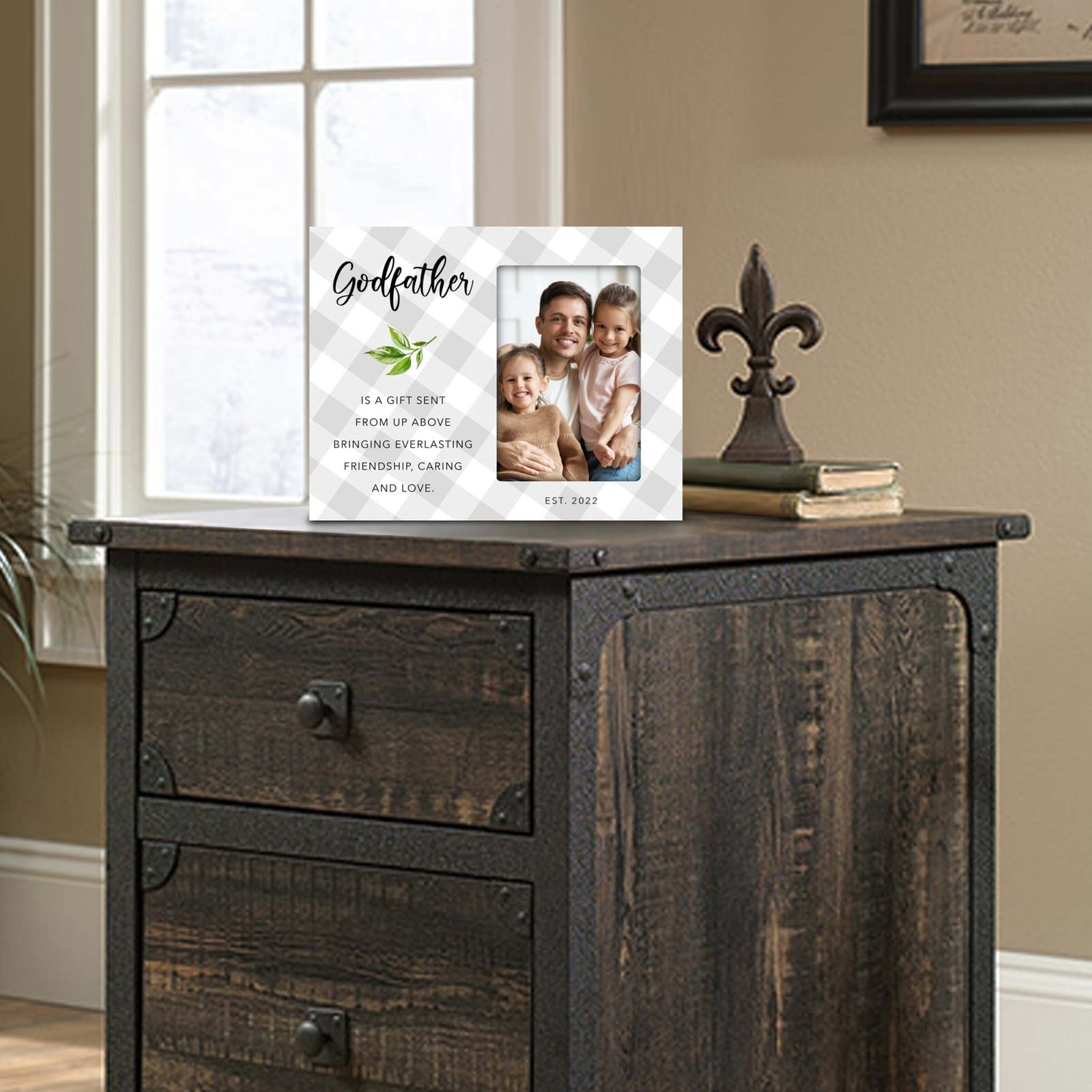 Personalized Godfather Wooden Picture Frame - LifeSong Milestones