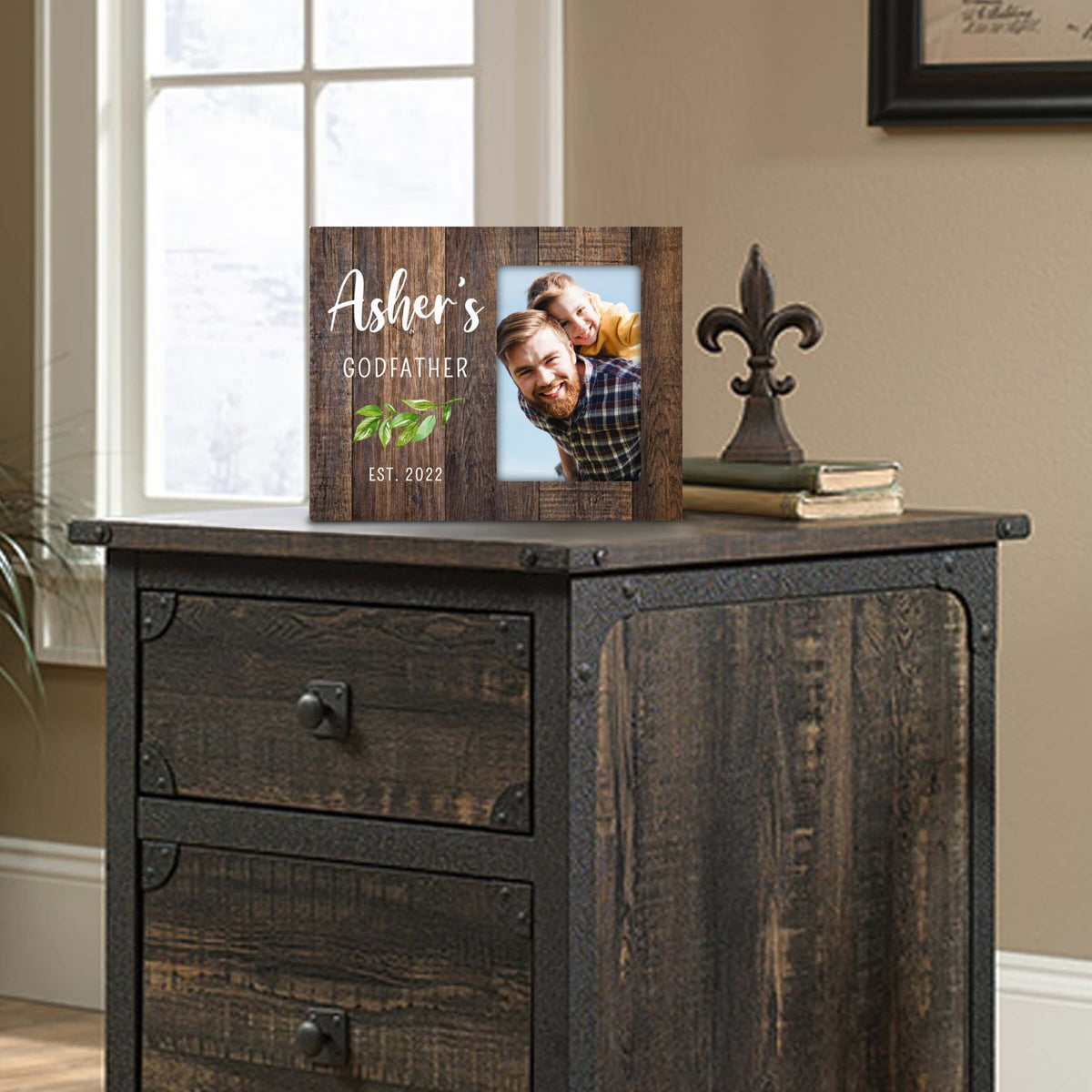 Personalized Godfather Wooden Picture Frame - LifeSong Milestones