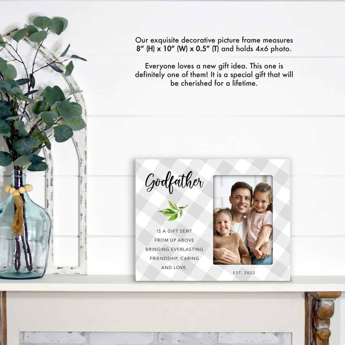 Personalized Godfather Wooden Picture Frame - LifeSong Milestones