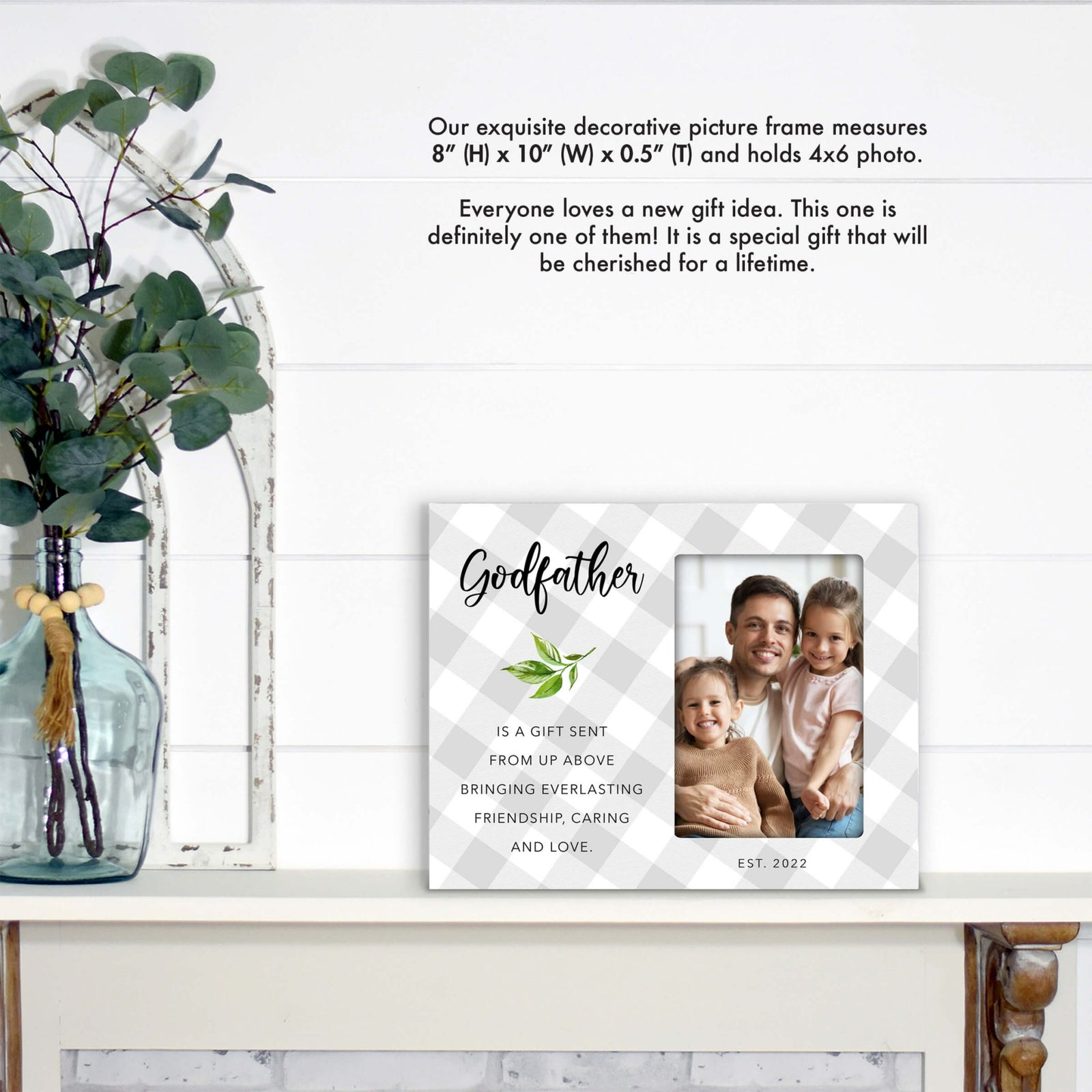 Personalized Godfather Wooden Picture Frame - LifeSong Milestones