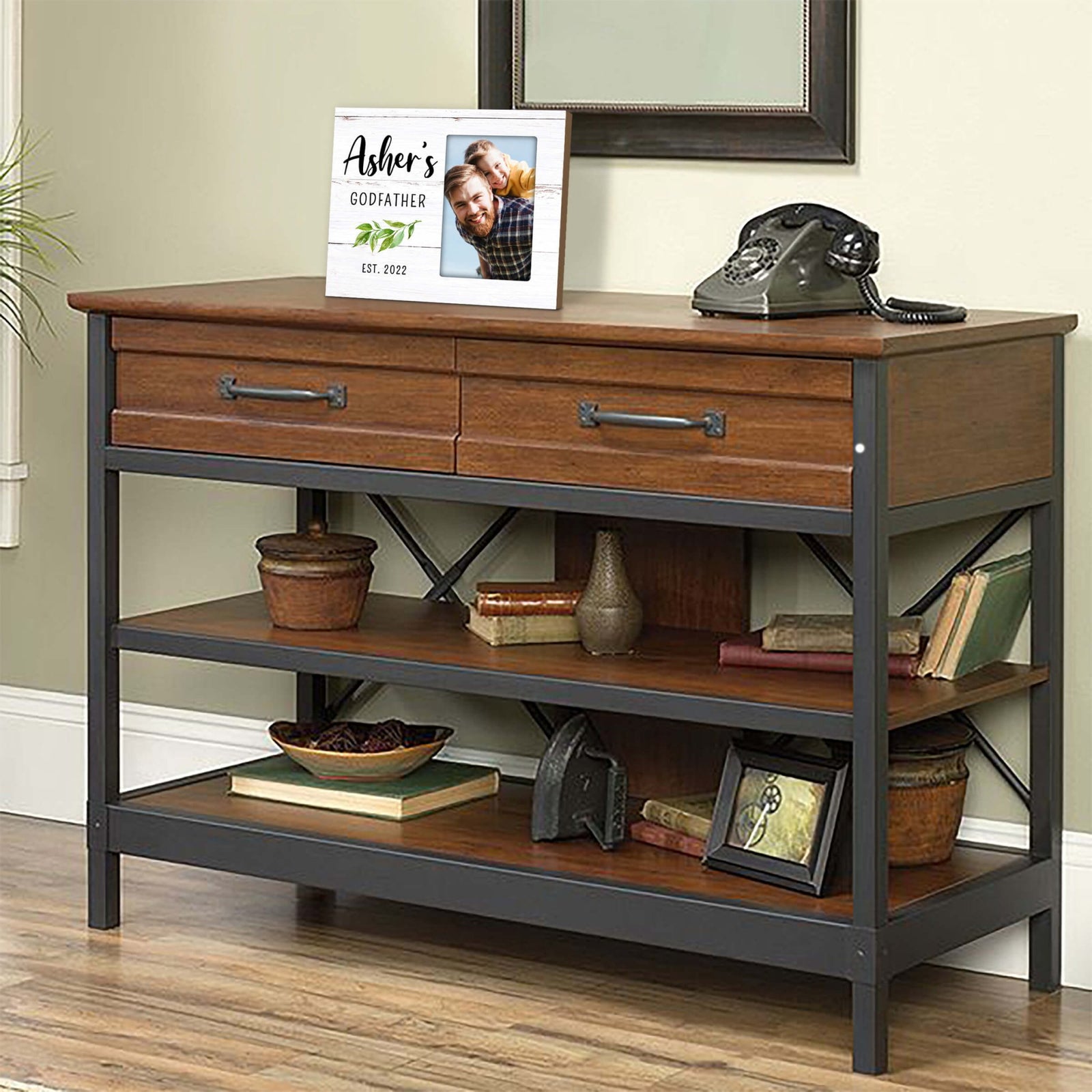 Personalized Godfather Wooden Picture Frame - LifeSong Milestones