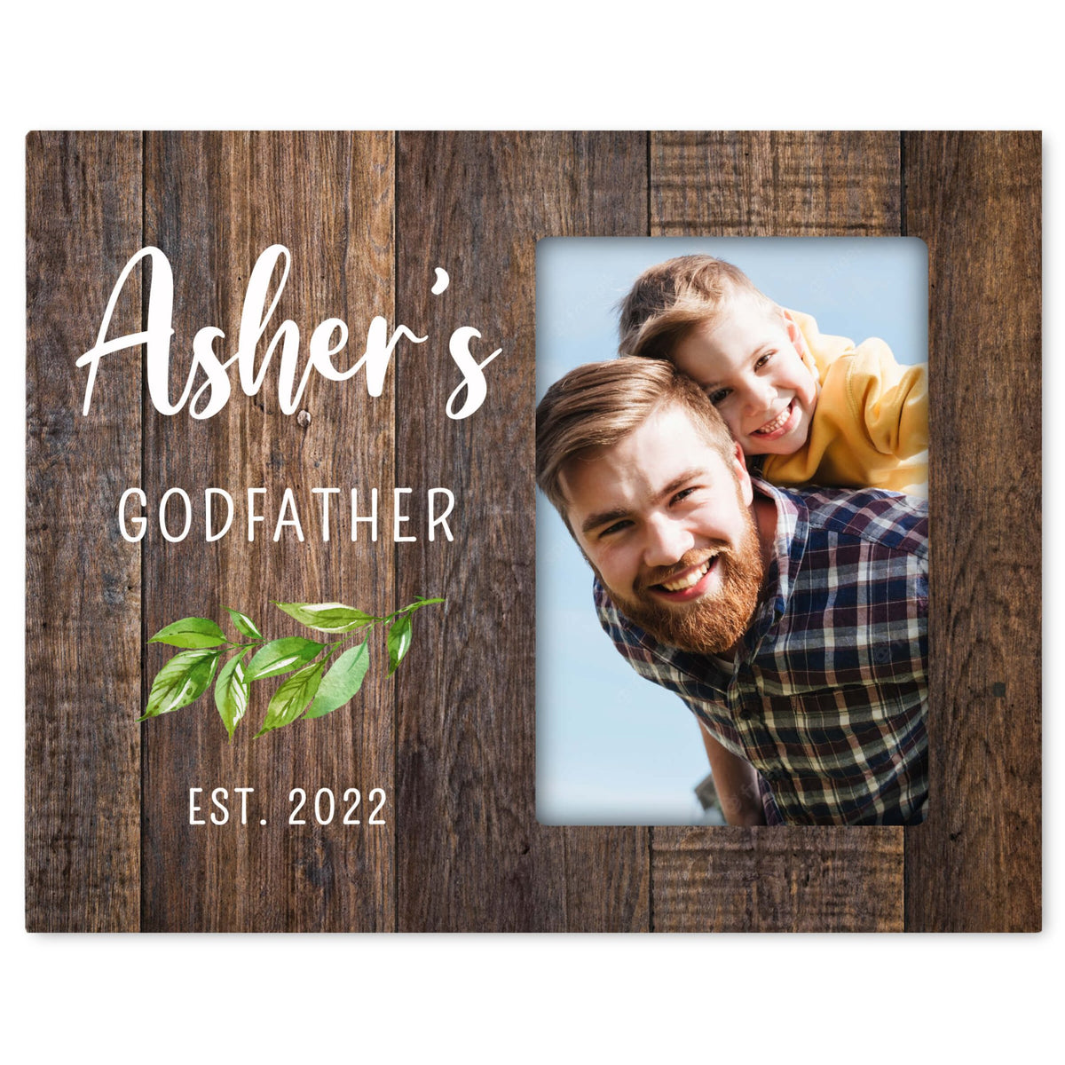 Personalized Godfather Wooden Picture Frame - LifeSong Milestones