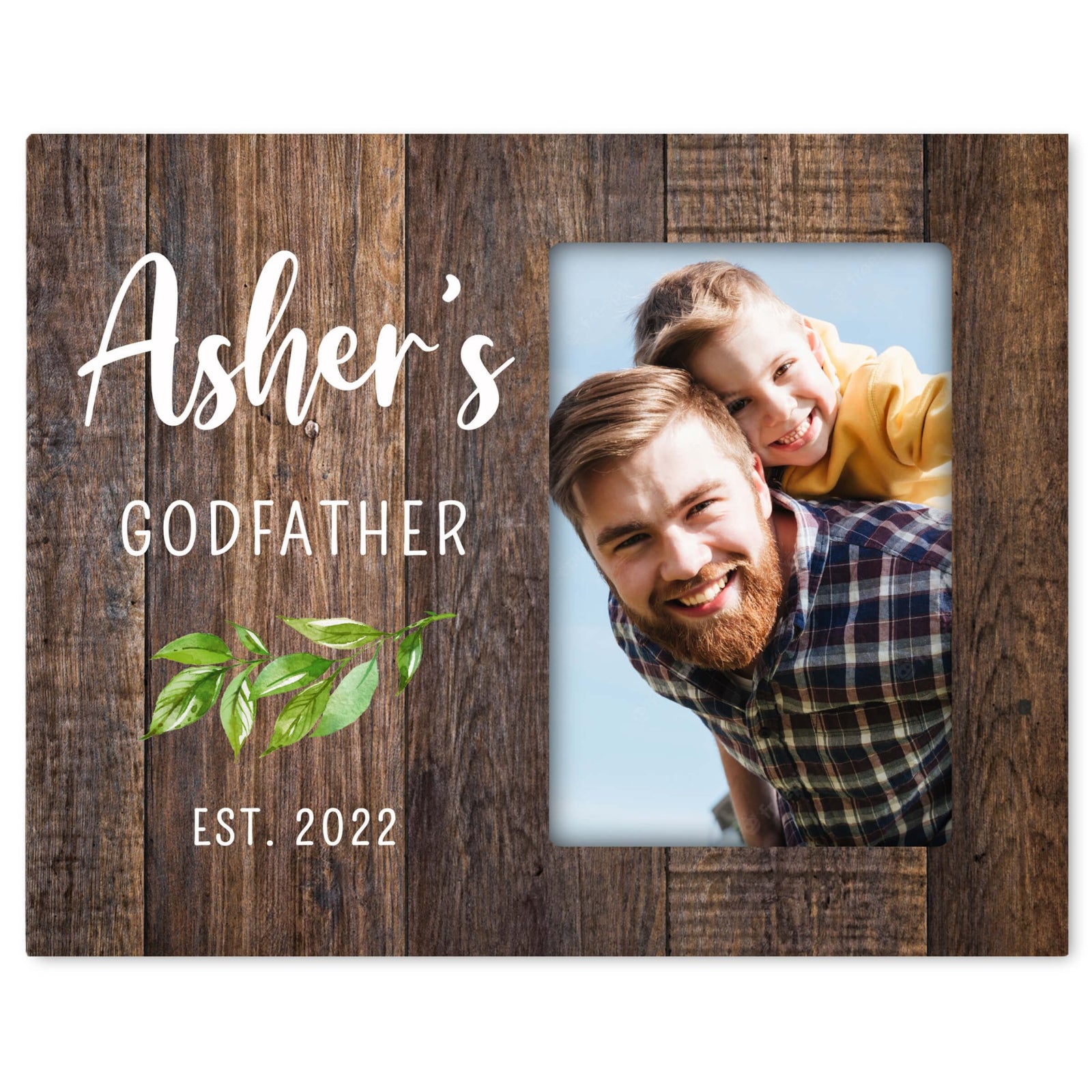 Personalized Godfather Wooden Picture Frame - LifeSong Milestones