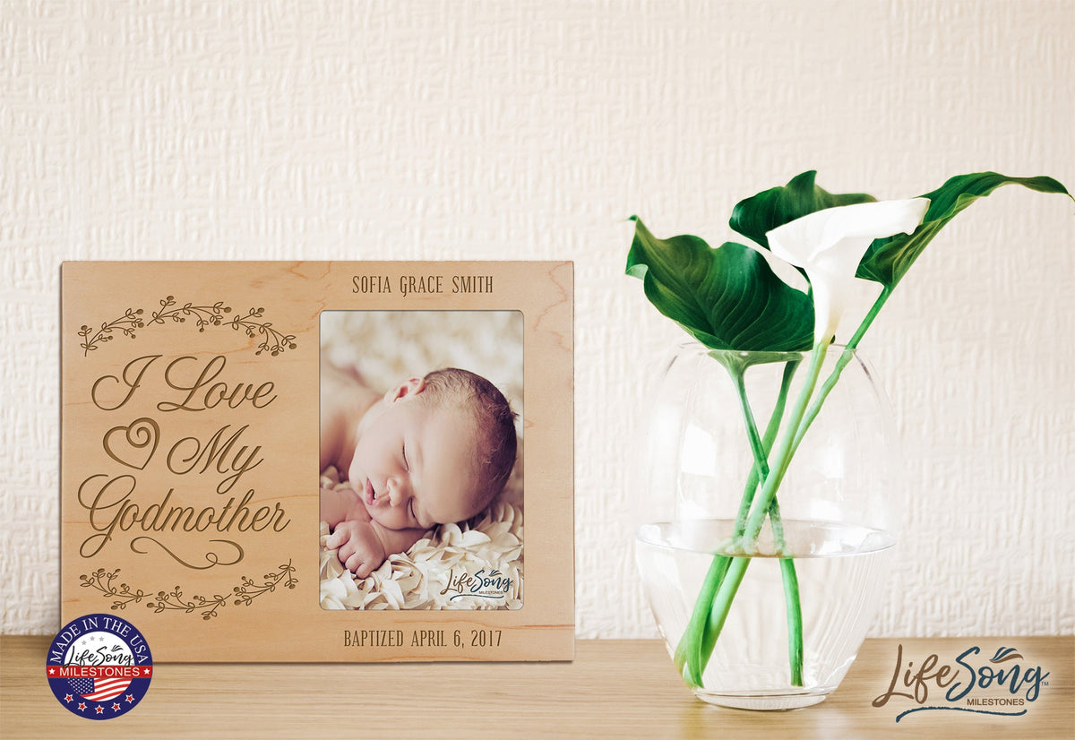 Personalized Godmother Gift Photo Frame - I Love My Godmother - LifeSong Milestones
