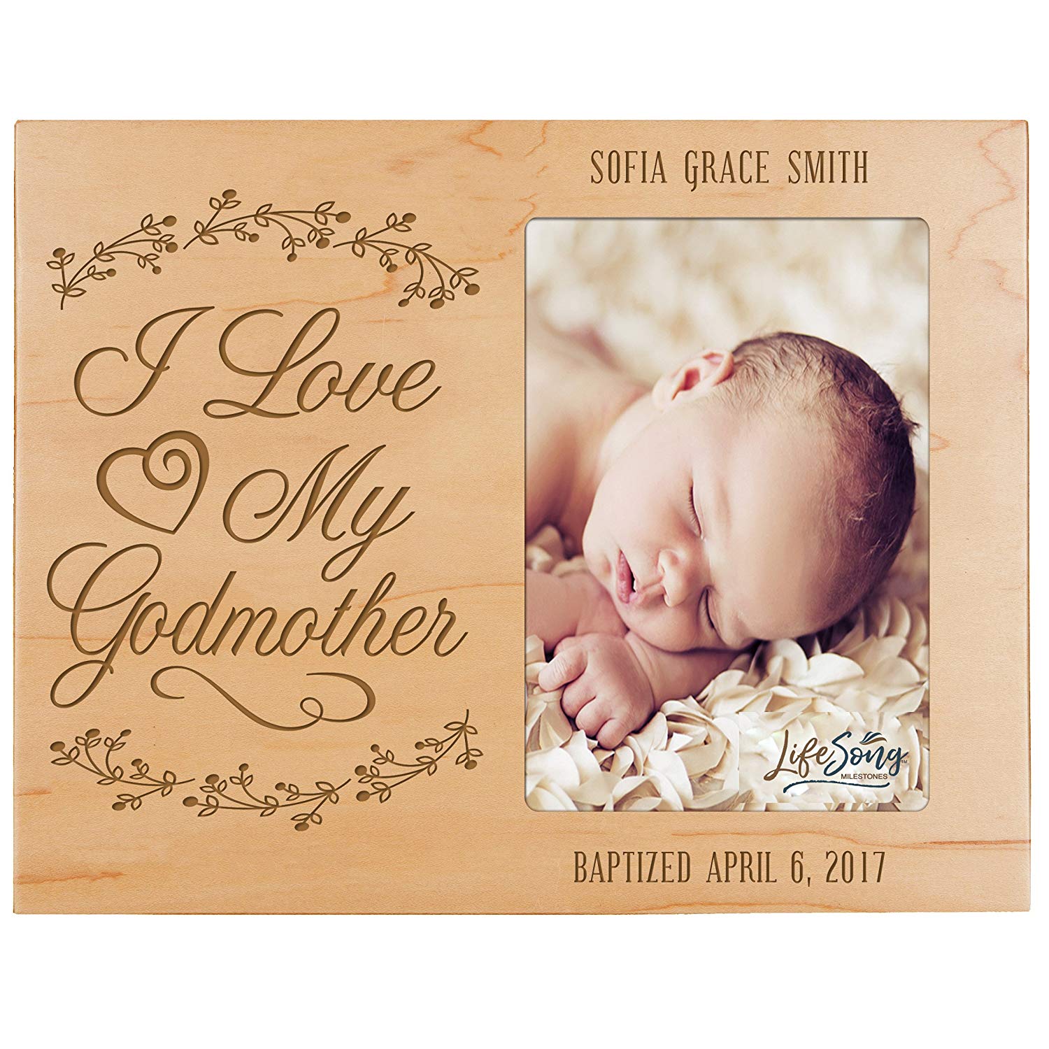 Personalized Godmother Gift Photo Frame - I Love My Godmother - LifeSong Milestones