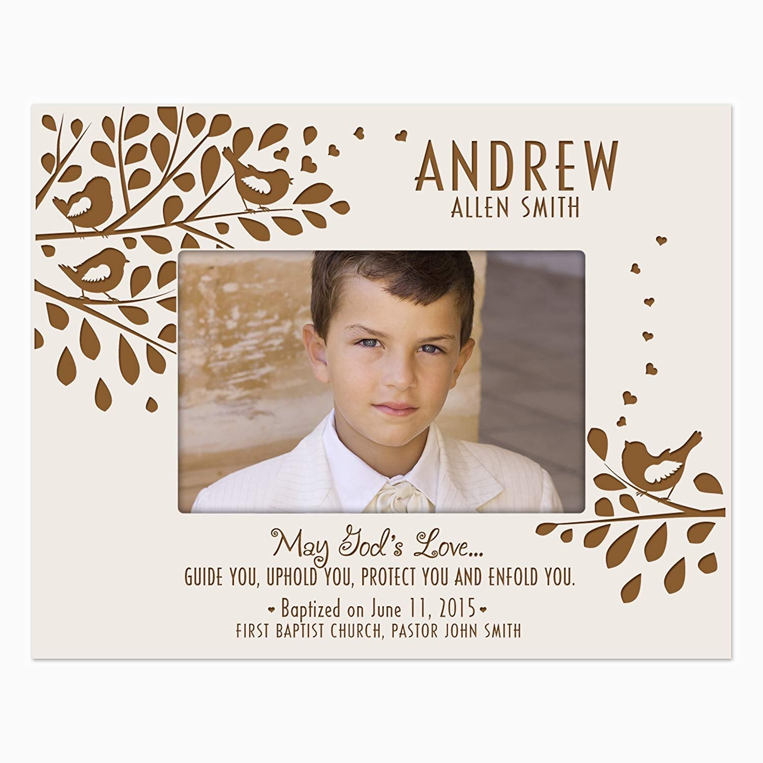 Personalized Godparent Picture Frame Gift "Guide Uphold Protect" - LifeSong Milestones