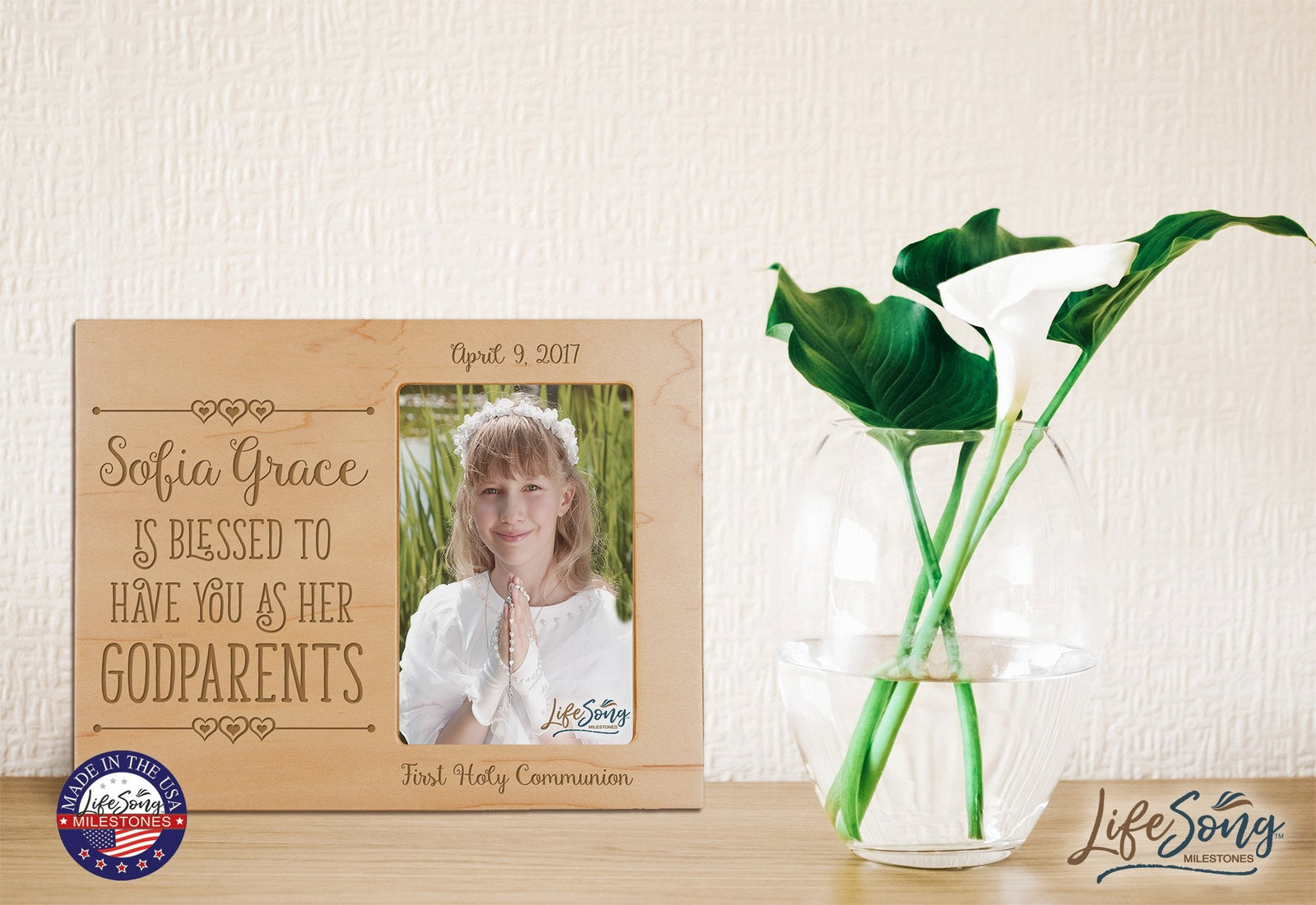 Personalized Godparents Gift Photo Frame - Blessed To Have You - LifeSong Milestones