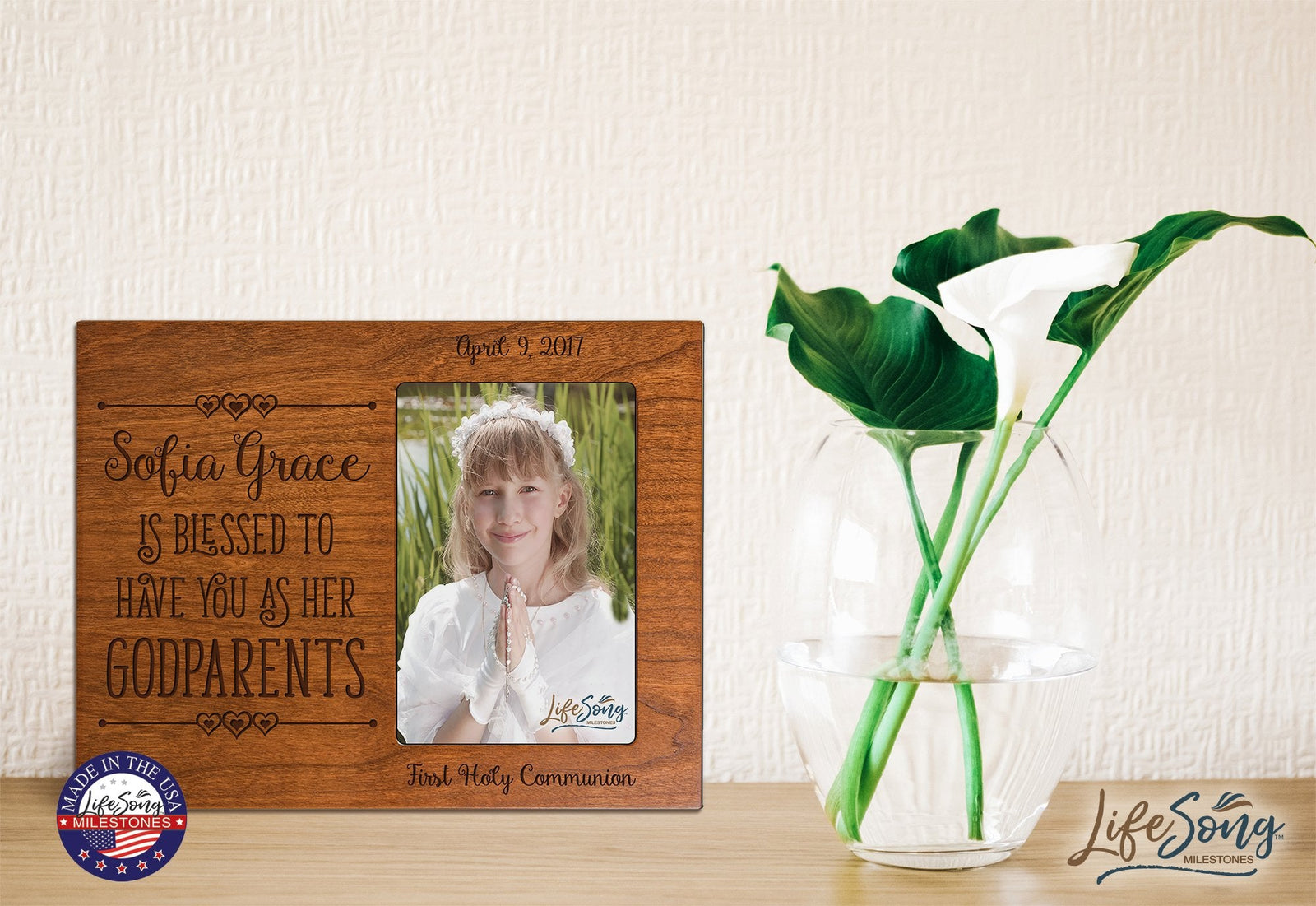 Personalized Godparents Gift Photo Frame - Blessed To Have You - LifeSong Milestones
