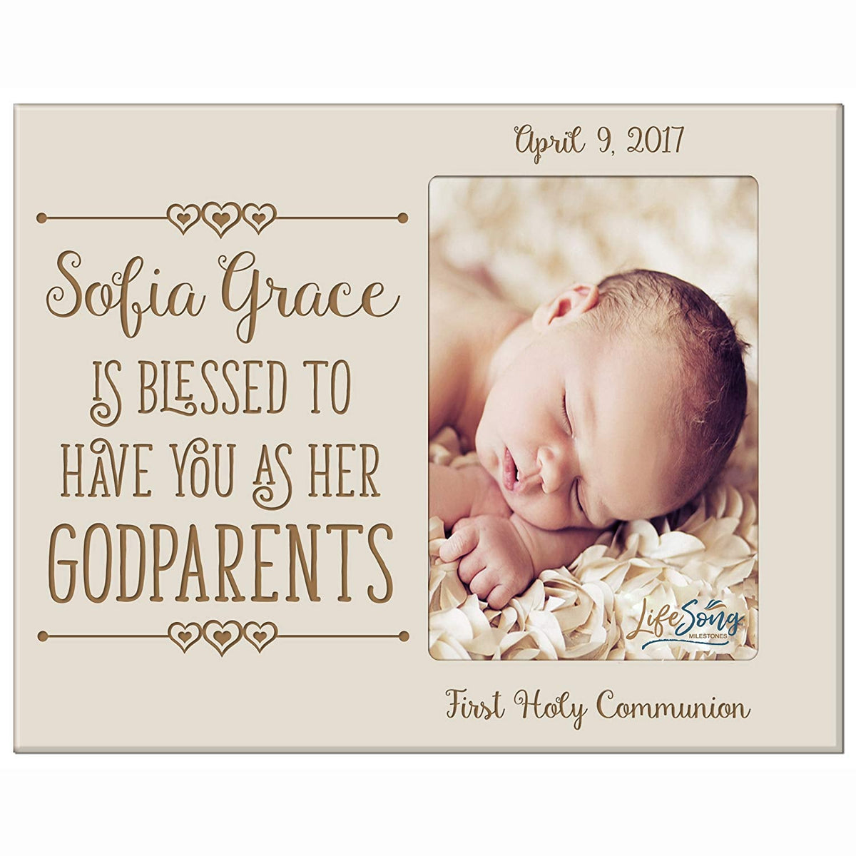 Personalized Godparents Gift Photo Frame - Blessed To Have You - LifeSong Milestones