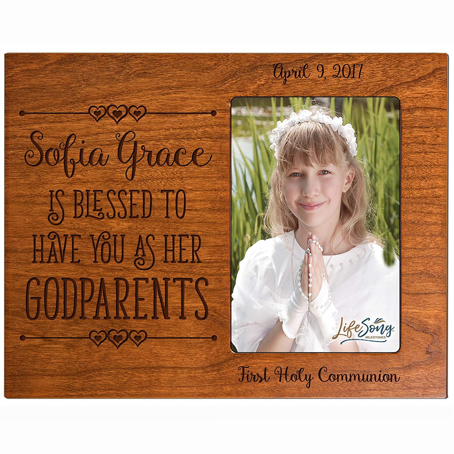 Personalized Godparents Gift Photo Frame - Blessed To Have You - LifeSong Milestones