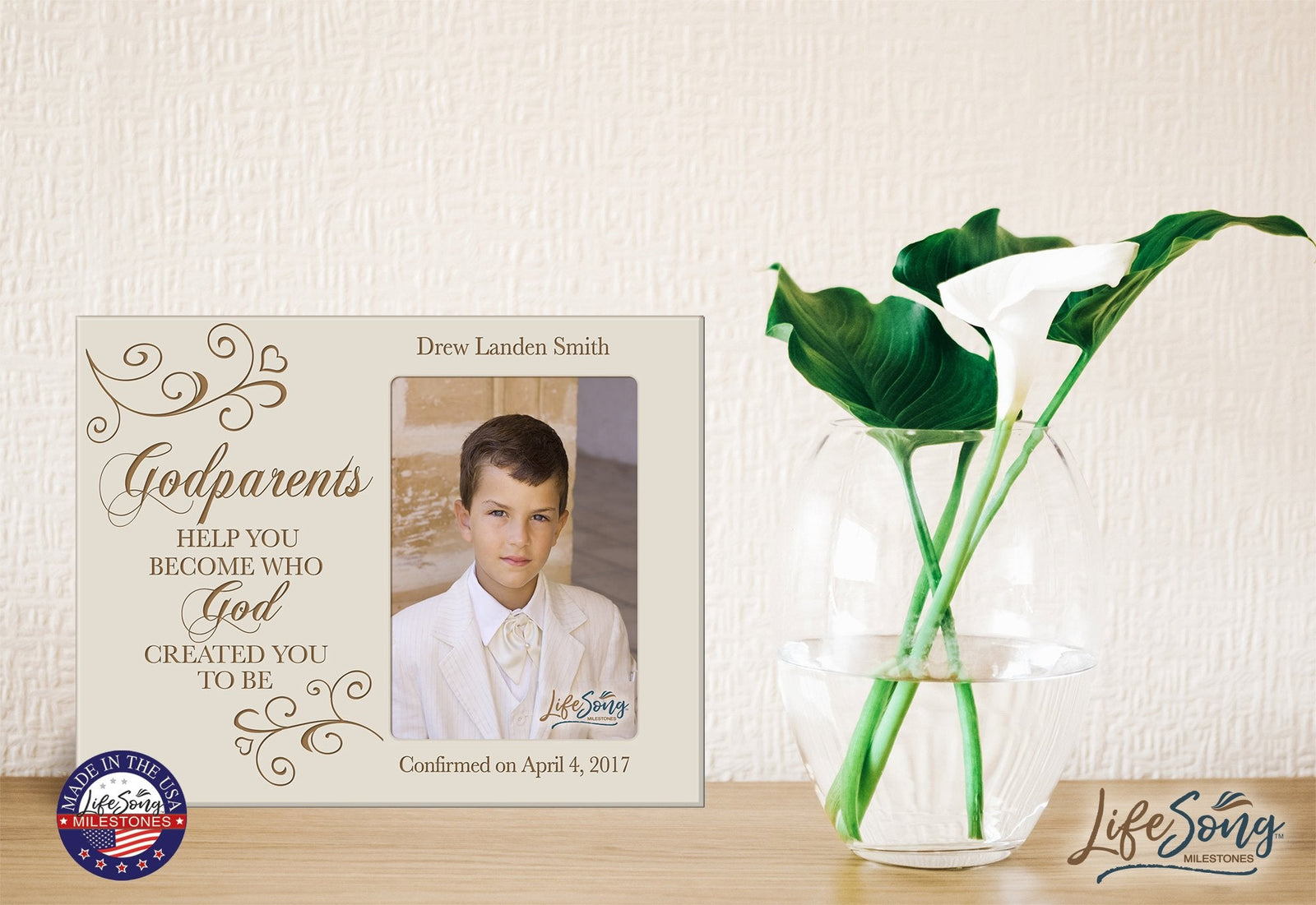 Personalized Godparents Gift Photo Frame - Help You Become - LifeSong Milestones