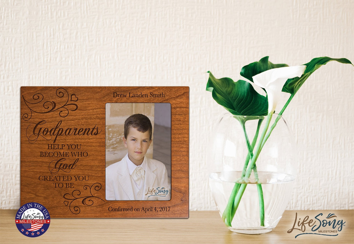 Personalized Godparents Gift Photo Frame - Help You Become - LifeSong Milestones