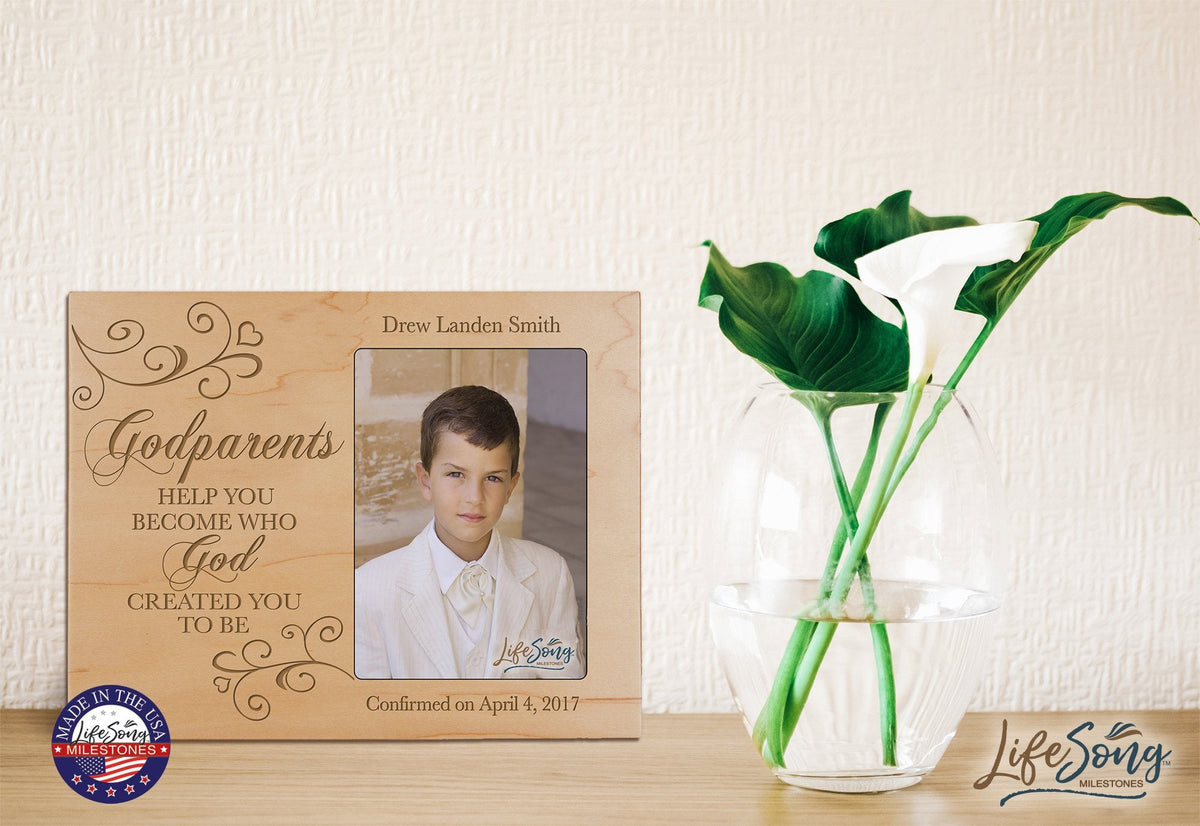 Personalized Godparents Gift Photo Frame - Help You Become - LifeSong Milestones