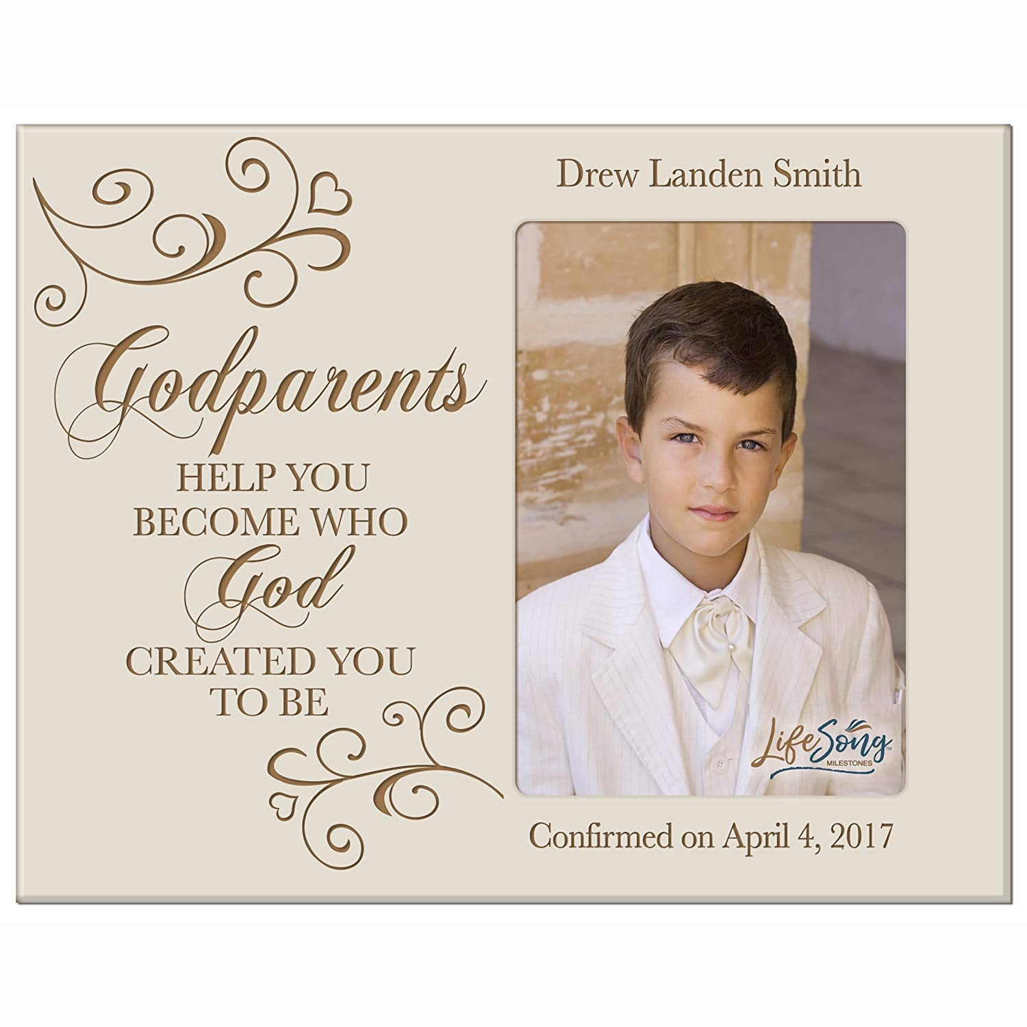 Personalized Godparents Gift Photo Frame - Help You Become - LifeSong Milestones