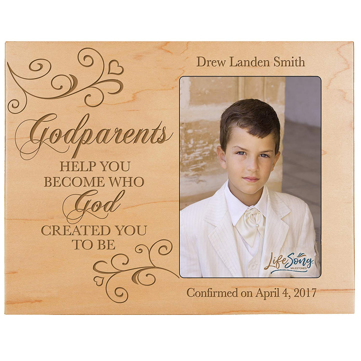 Personalized Godparents Gift Photo Frame - Help You Become - LifeSong Milestones