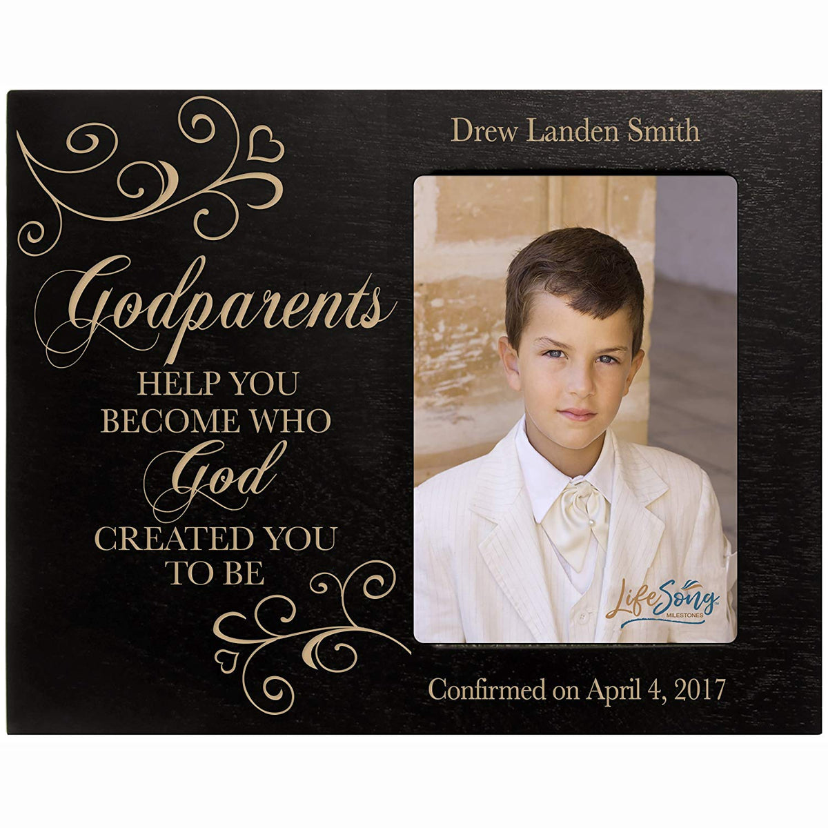 Personalized Godparents Gift Photo Frame - Help You Become - LifeSong Milestones