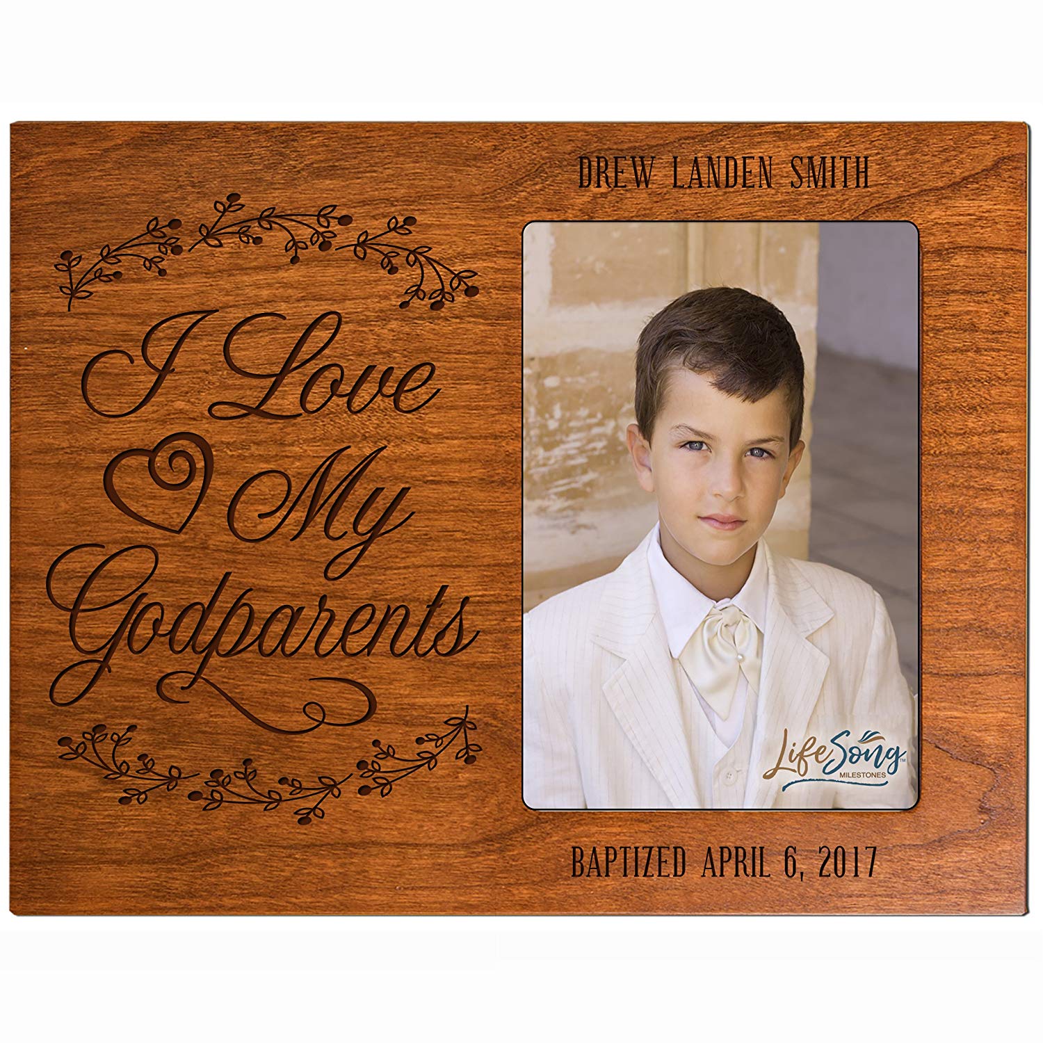 Personalized Godparents Gift Photo Frame - I Love My Grandparents - LifeSong Milestones