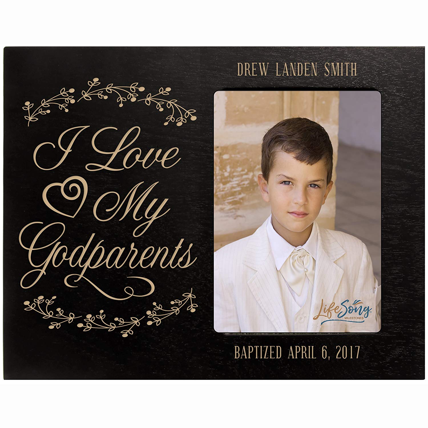 Personalized Godparents Gift Photo Frame - I Love My Grandparents - LifeSong Milestones