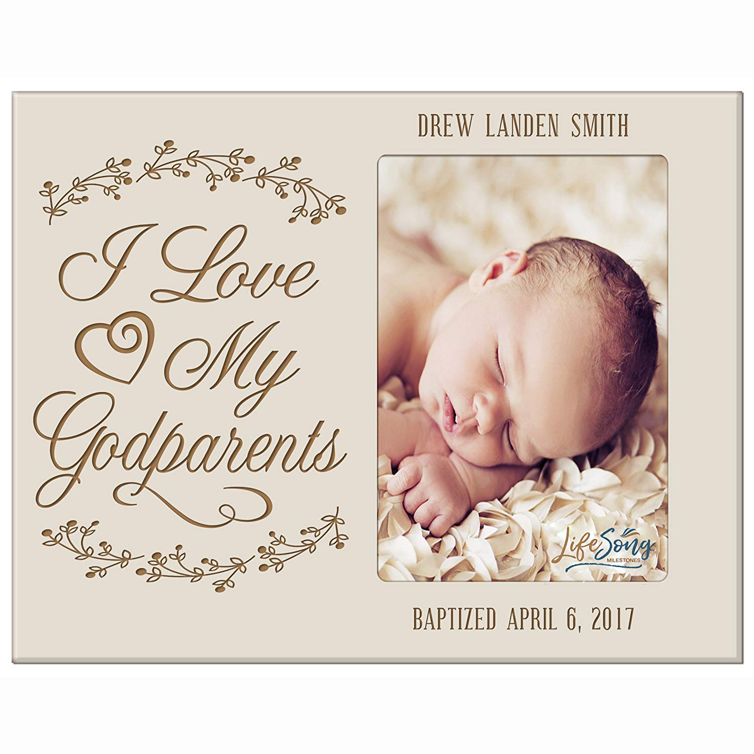 Personalized Godparents Gift Photo Frame - I Love My Grandparents - LifeSong Milestones