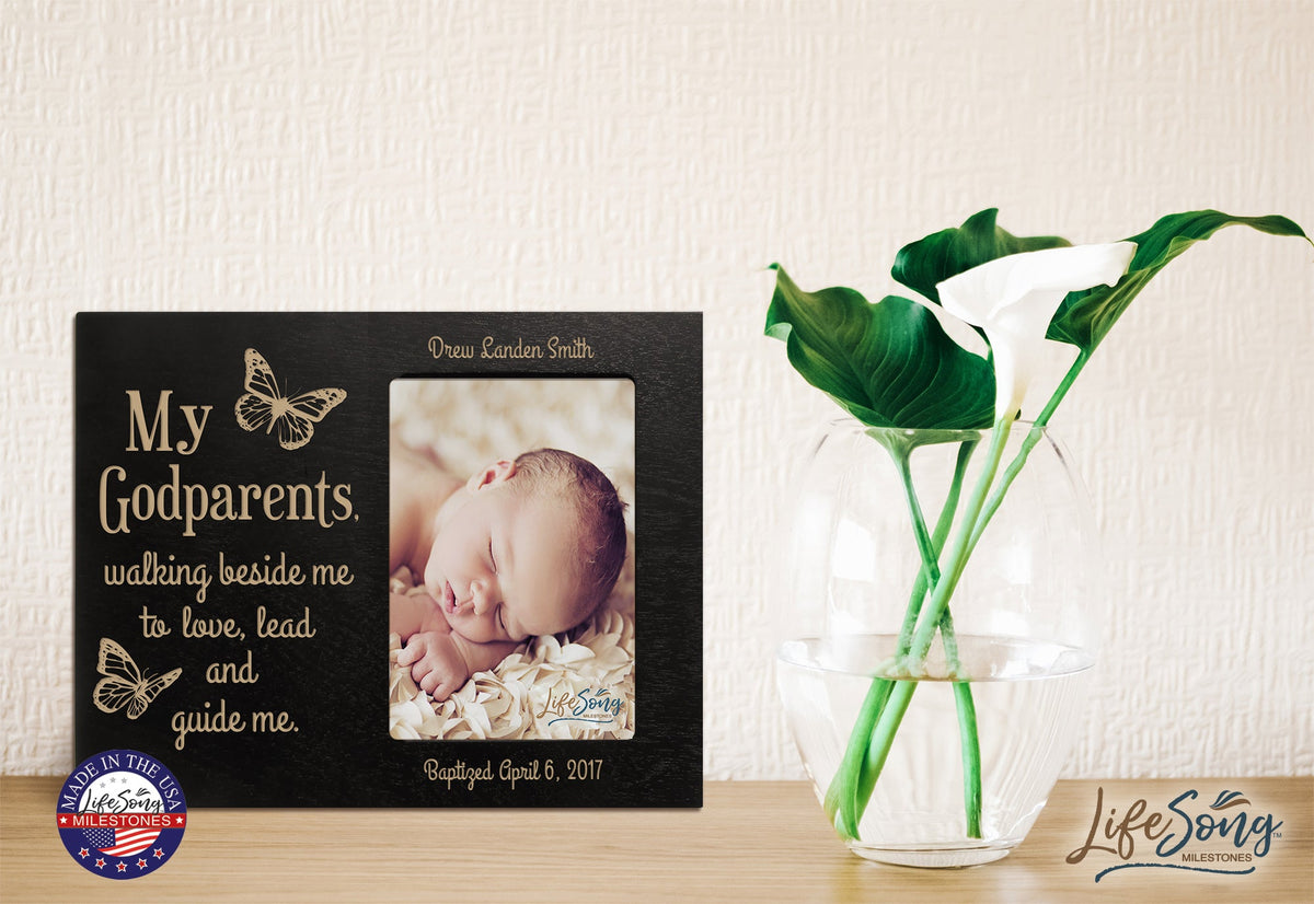 Personalized Godparents Gift Photo Frame - Walking Beside Me - LifeSong Milestones