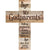 Personalized Godparents Gift Wall Cross - Light And Dark Distressed - LifeSong Milestones