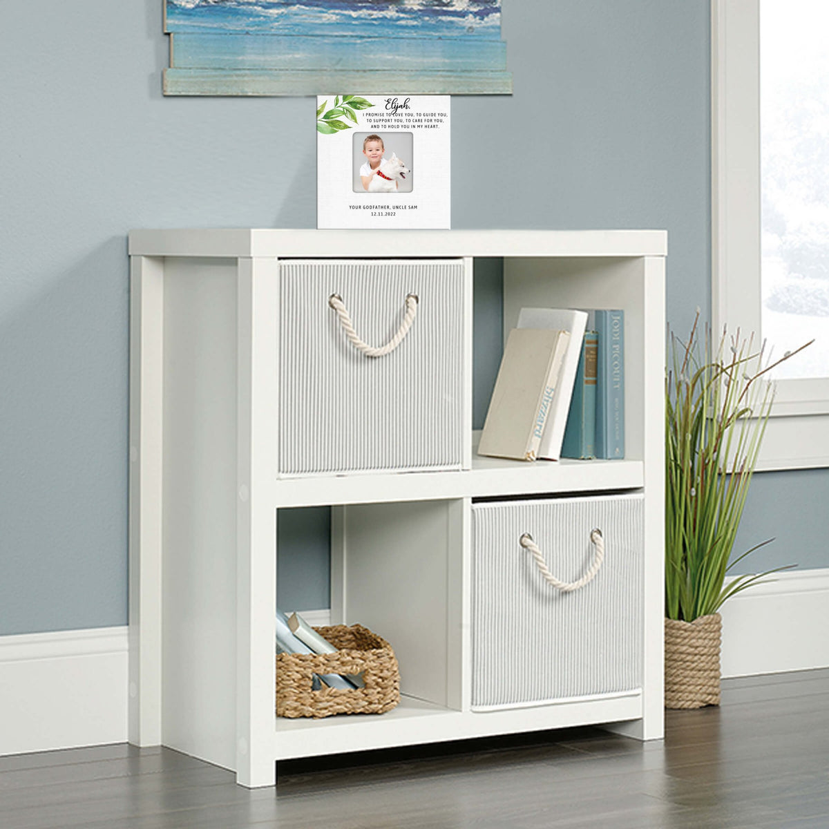 Personalized Godson Photo Frame - May God Bless You - LifeSong Milestones