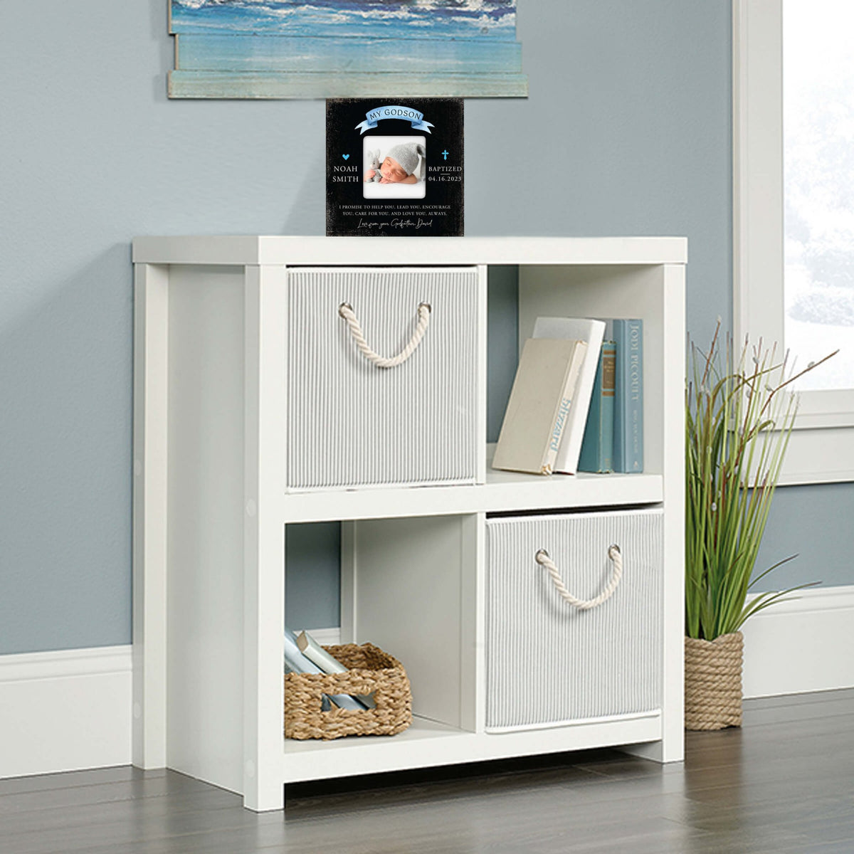 Personalized Godson Photo Frame - May God Bless You - LifeSong Milestones