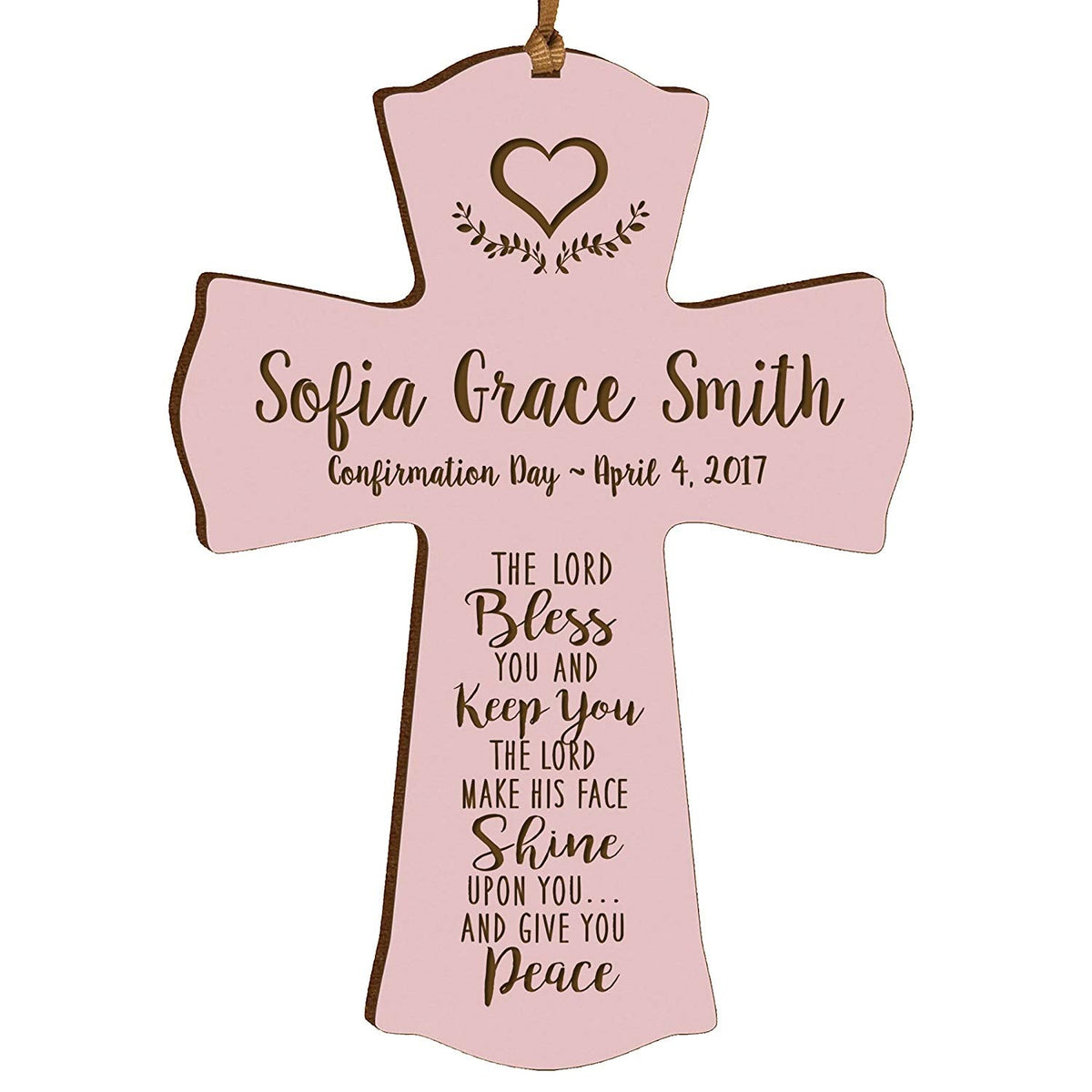 Personalized Graduation Cross Ornament - The Lord Bless You - LifeSong Milestones