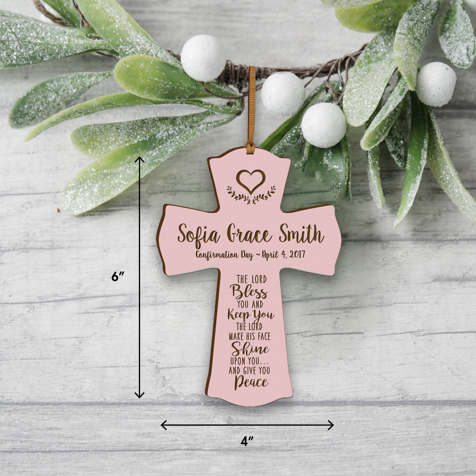 Personalized Graduation Cross Ornament - The Lord Bless You - LifeSong Milestones
