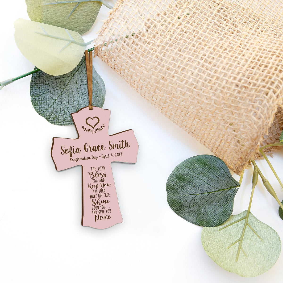 Personalized Graduation Cross Ornament - The Lord Bless You - LifeSong Milestones