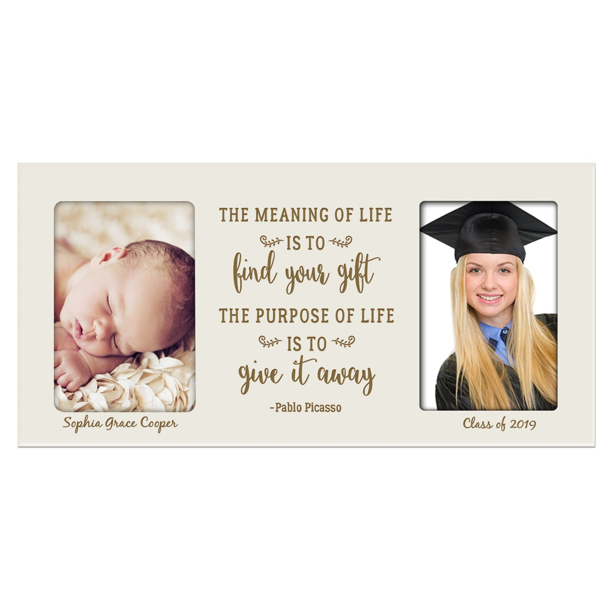 Personalized Graduation Double Photo Frame Gift - The Meaning - LifeSong Milestones