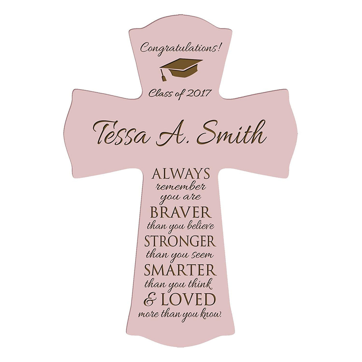 Personalized Graduation Gift Wall Cross - Congratulations - LifeSong Milestones