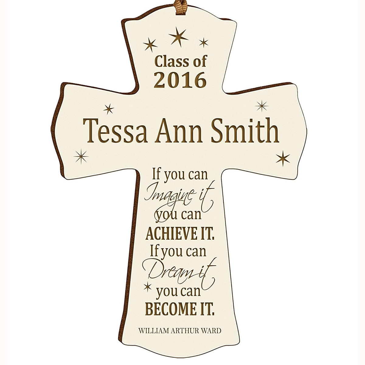 Personalized Graduation Gift Wall Cross - If you can Imagine it - LifeSong Milestones