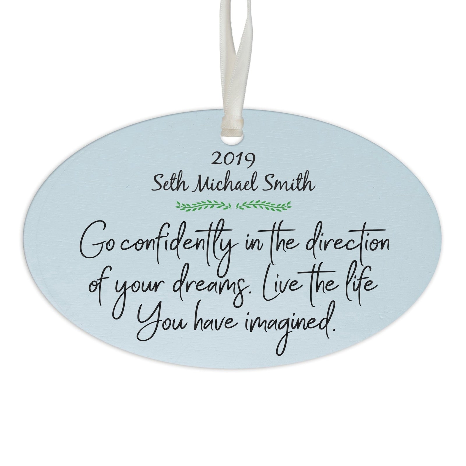 Personalized Graduation Ornament Gift for Graduate - Go Confidently - LifeSong Milestones