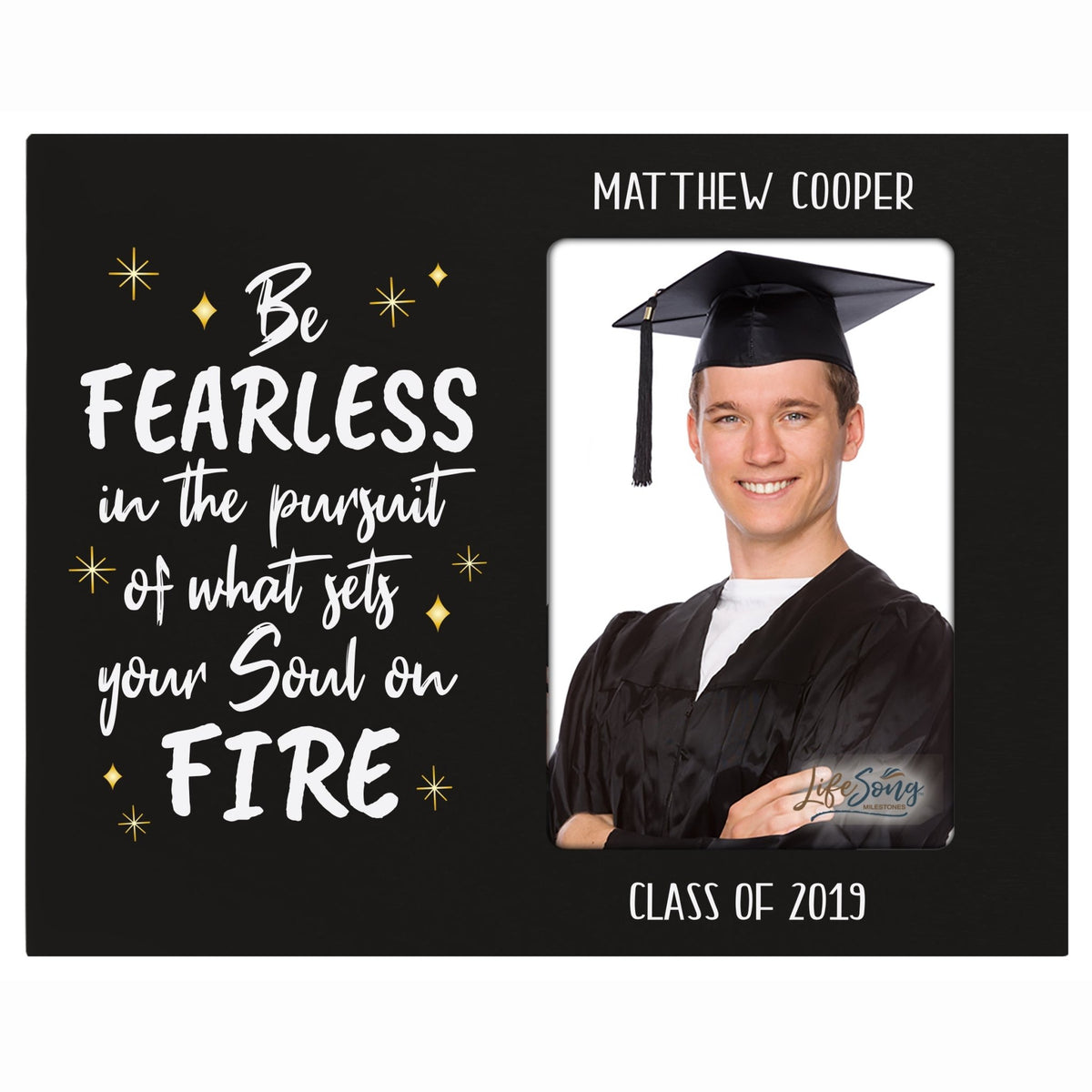 Personalized Graduation Photo Frame Gift - Be Fearless - LifeSong Milestones