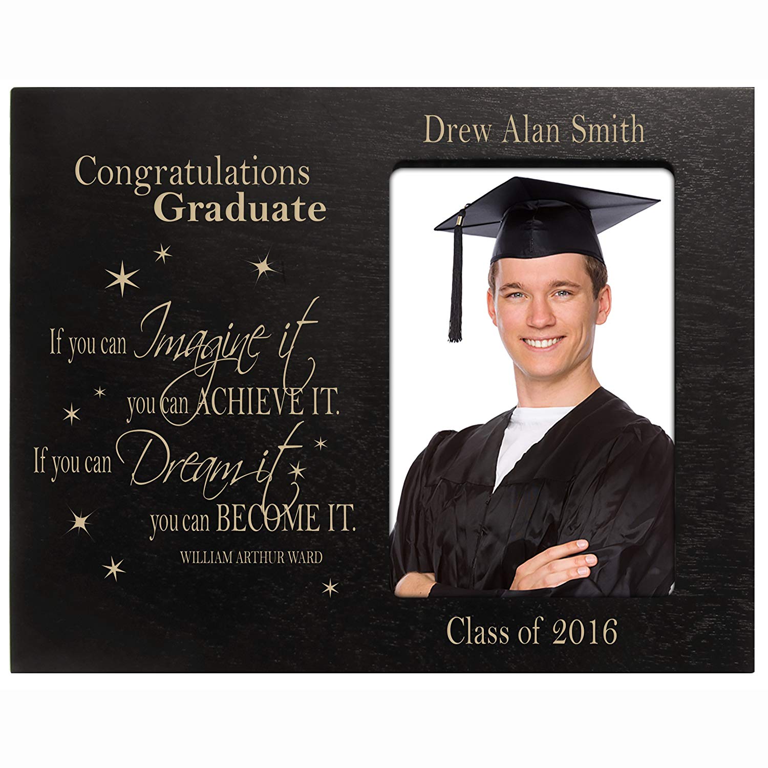 Personalized Graduation Picture Frame Gift - Congratulations Graduate - LifeSong Milestones
