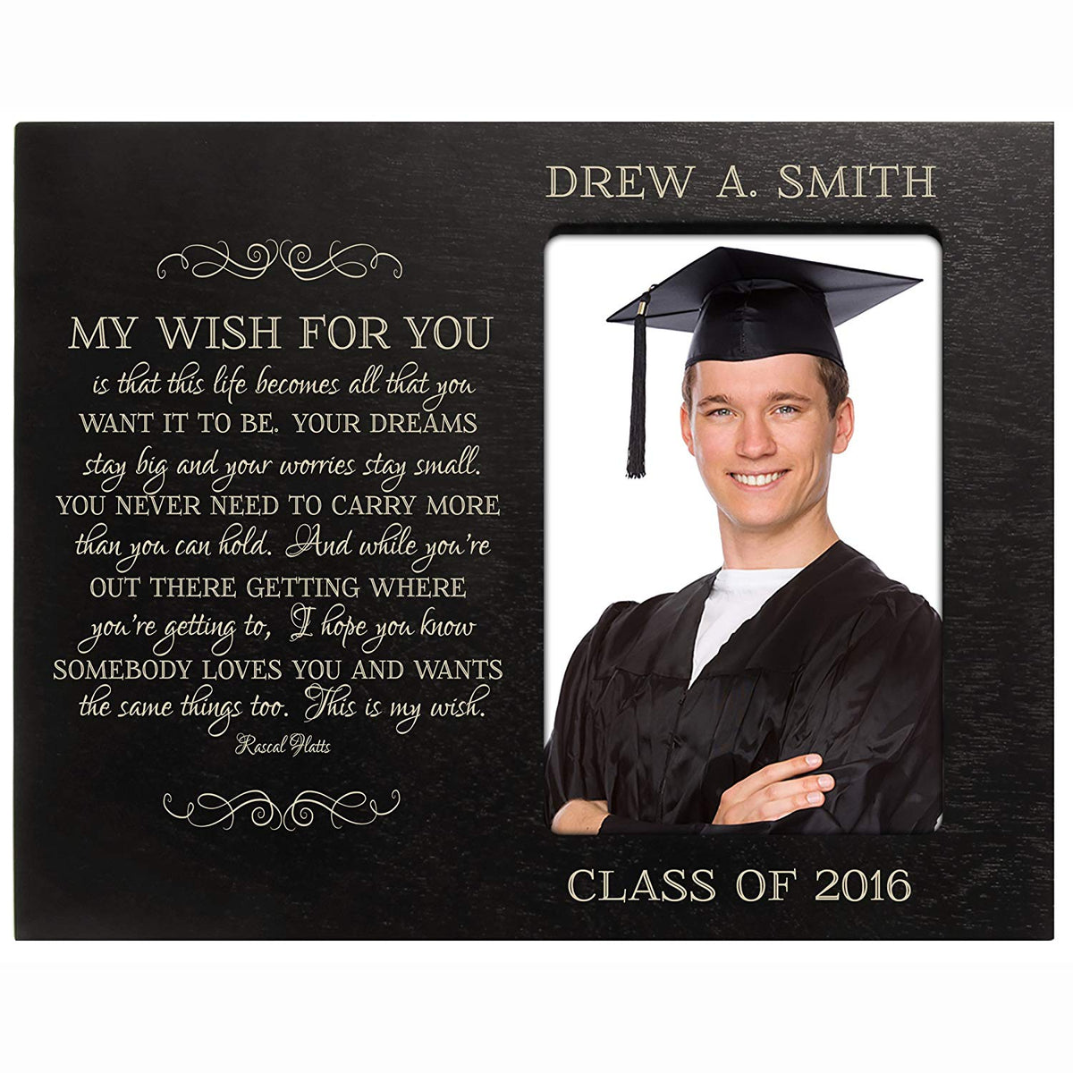 Personalized Graduation Picture Frame Gift - My Wish For You - LifeSong Milestones