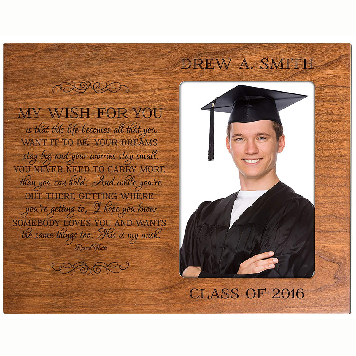 Personalized Graduation Picture Frame Gift - My Wish For You - LifeSong Milestones