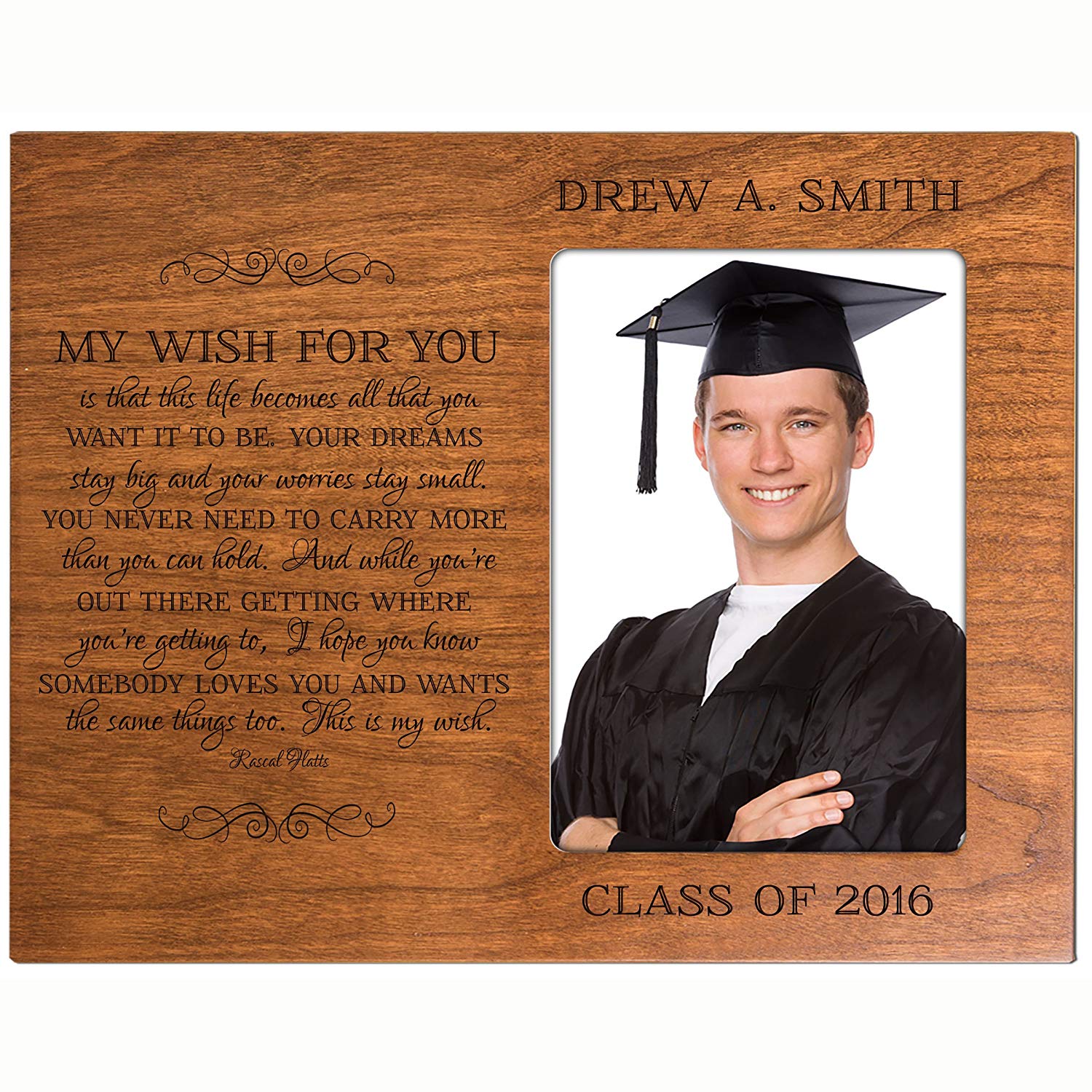 Personalized Graduation Picture Frame Gift - My Wish For You - LifeSong Milestones