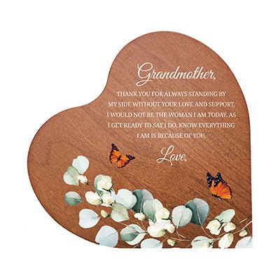 Personalized Grandmother’s Love Heart Block 5in with Inspirational verse - Grandmother Thank You - LifeSong Milestones
