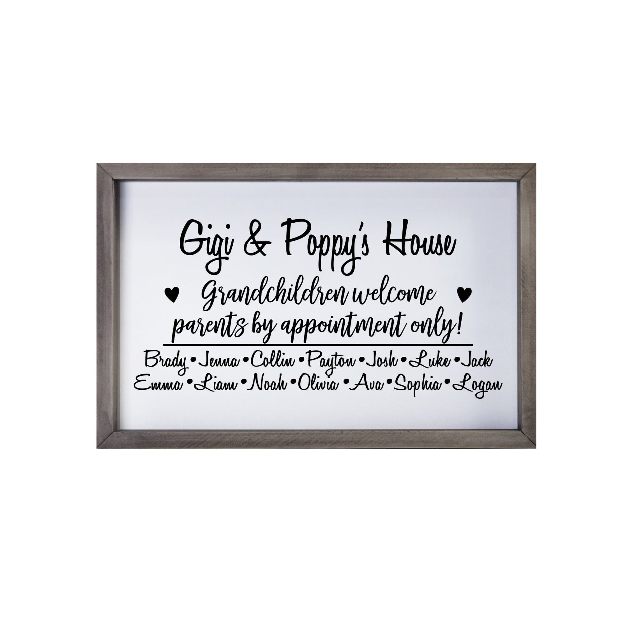 Personalized Grandparent Gifts Framed Shadow Box Gigi & Poppy Welcome - LifeSong Milestones