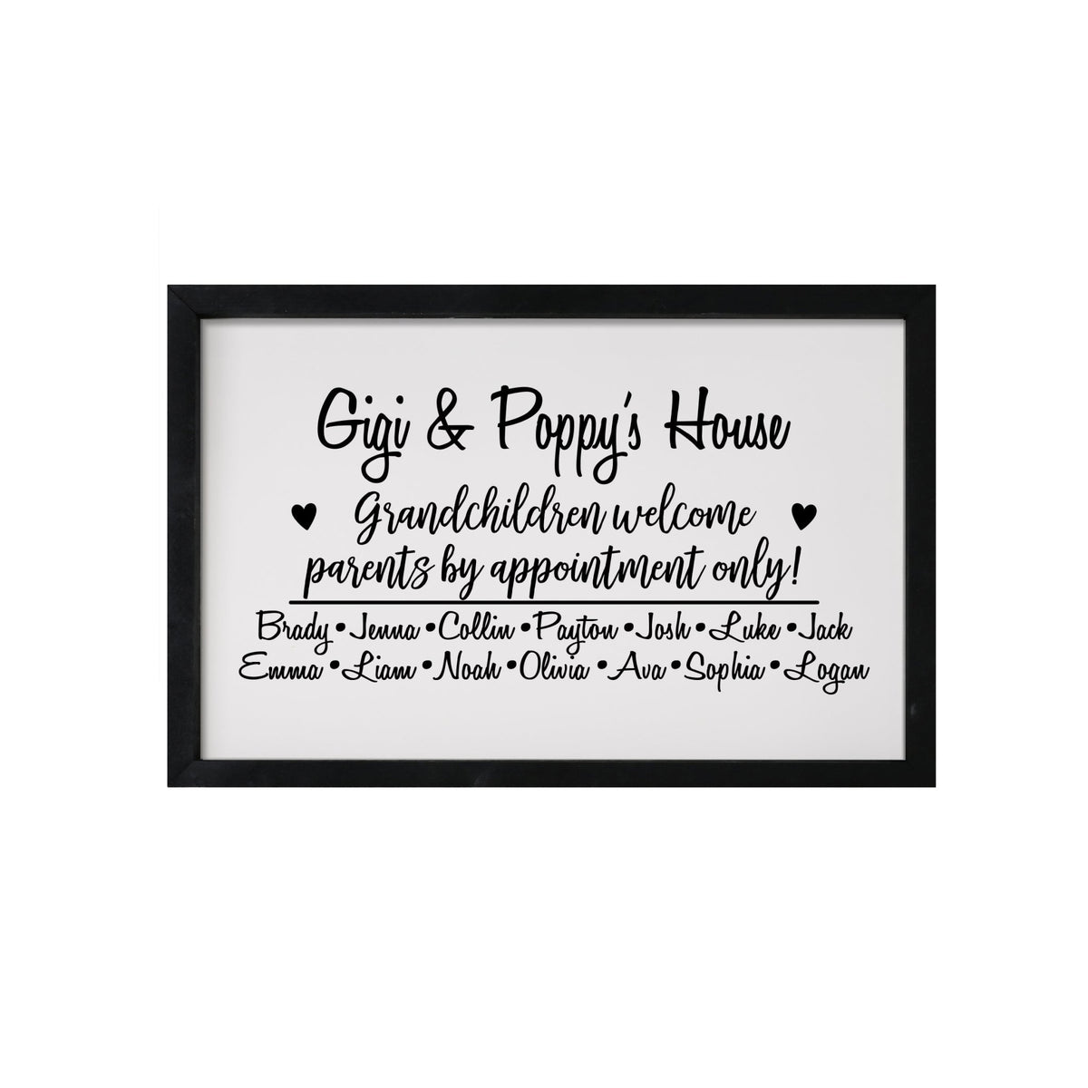 Personalized Grandparent Gifts Framed Shadow Box Gigi &amp; Poppy Welcome - LifeSong Milestones