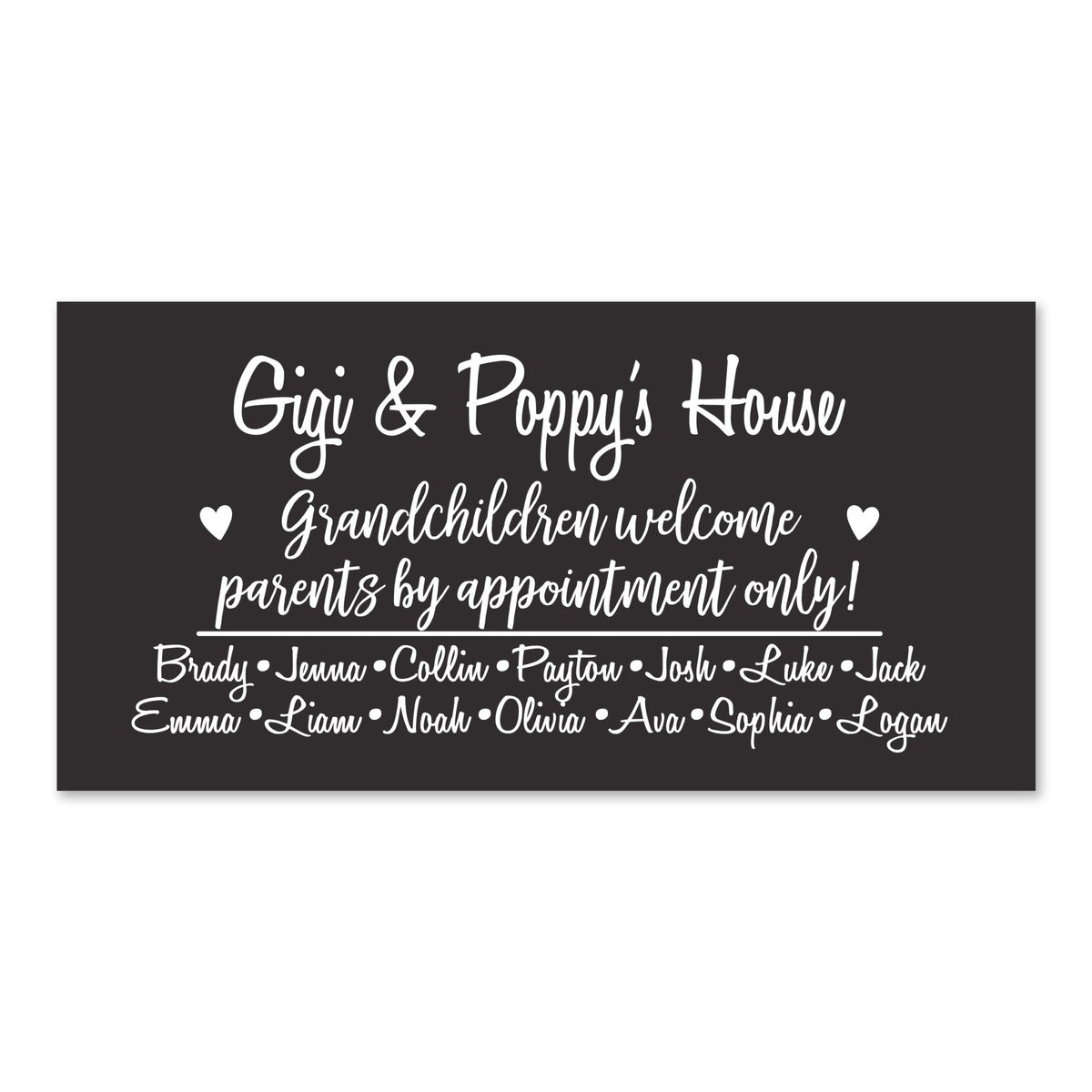 Personalized Grandparents Plaque Grandchildren - Gigi &amp; Poppy - LifeSong Milestones