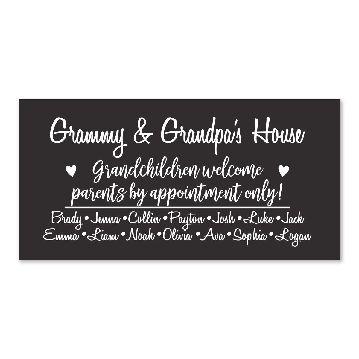 Personalized Grandparents Plaque Grandchildren - Grammy &amp; Grandpa - LifeSong Milestones
