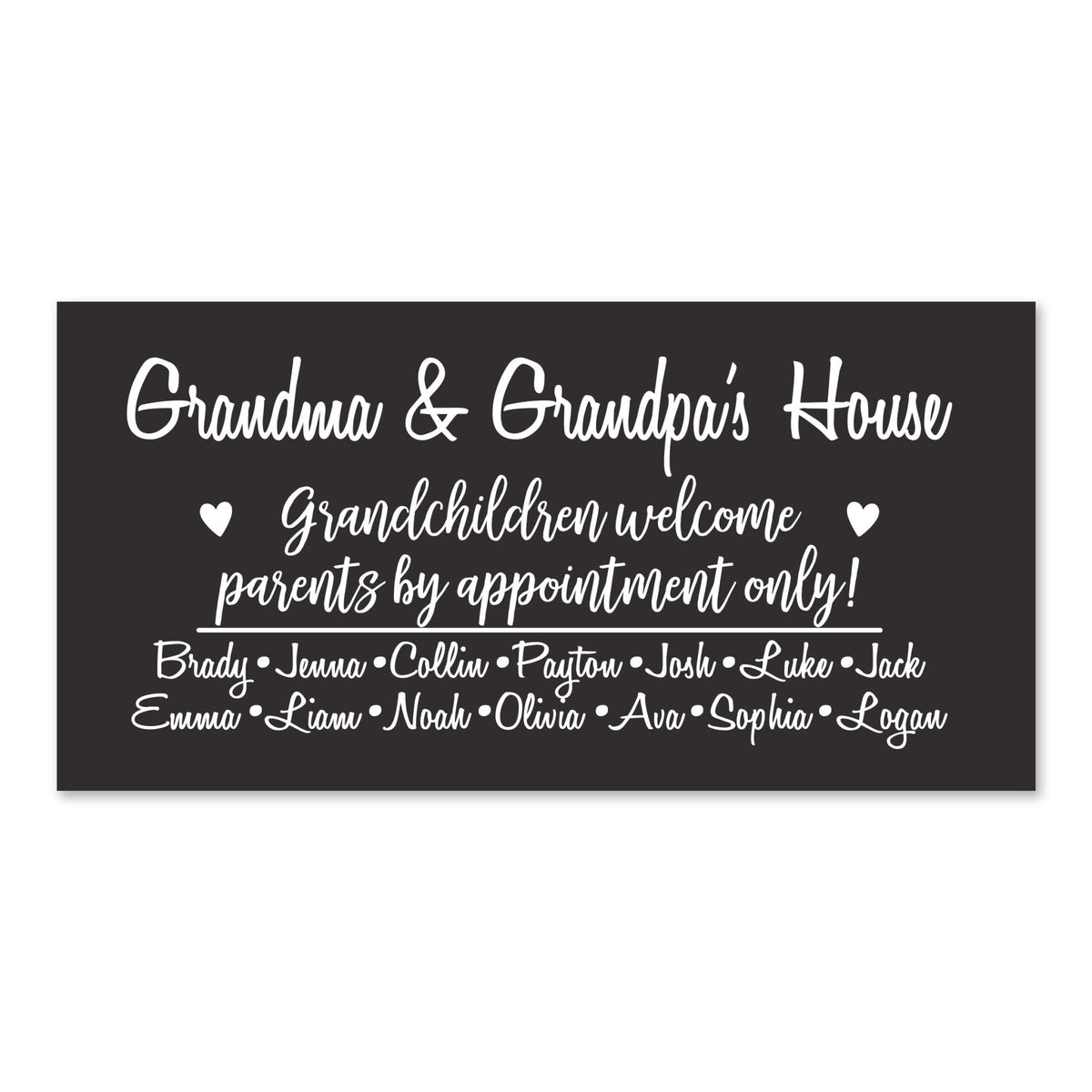 Personalized Grandparents Plaque Grandchildren - Grandma &amp; Grandpa - LifeSong Milestones