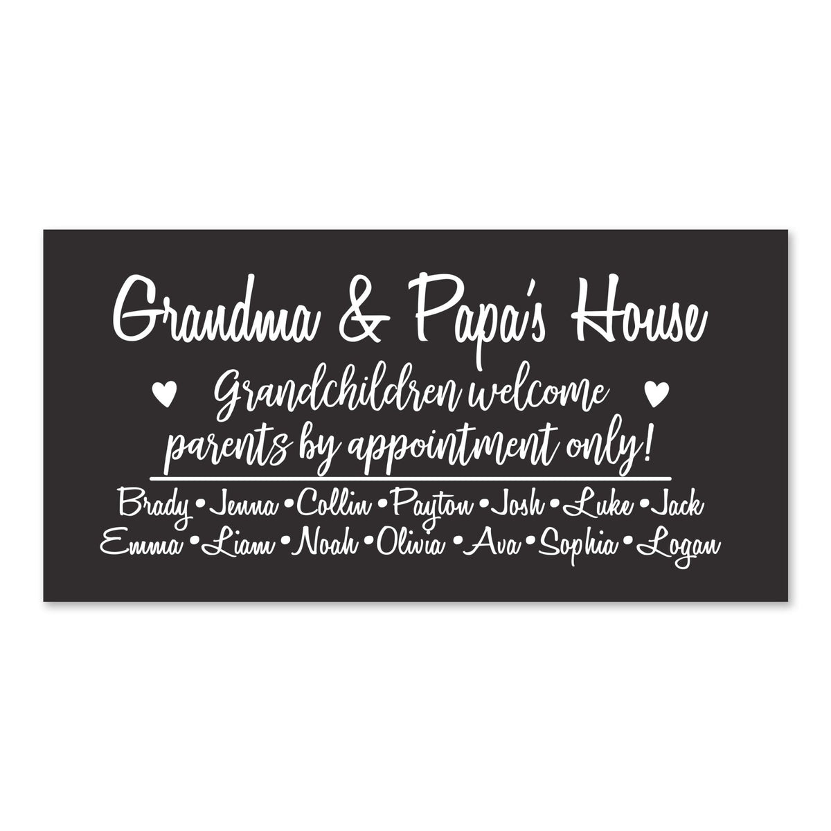 Personalized Grandparents Plaque Grandchildren - Grandma &amp; Papa - LifeSong Milestones